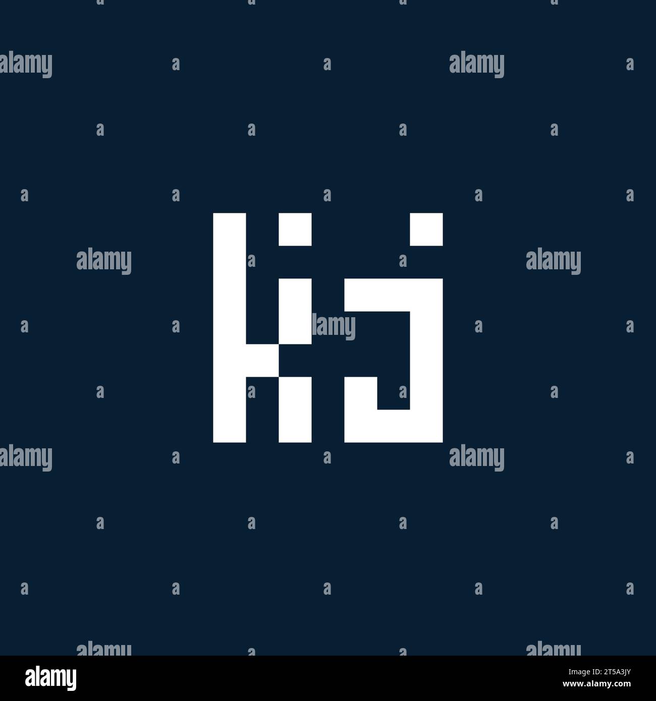 KJ initial monogram logo with geometric style design ideas Stock Vector ...