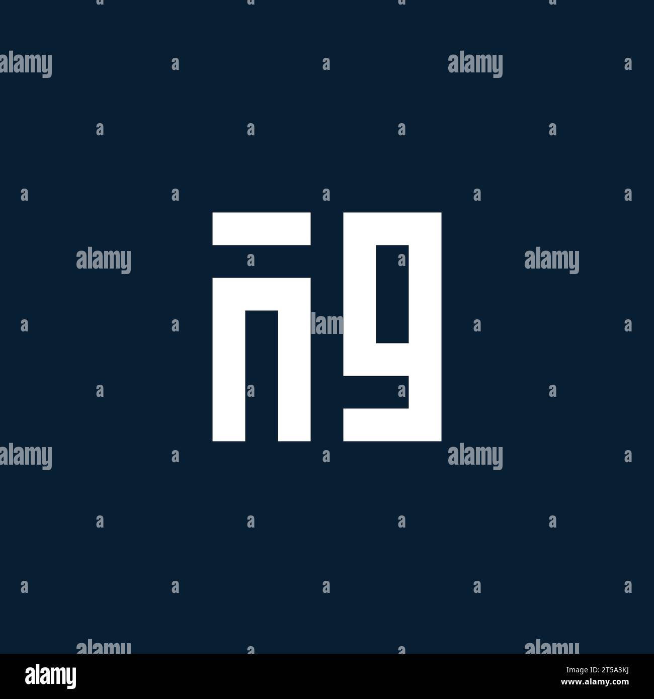 NG initial monogram logo with geometric style design ideas Stock Vector