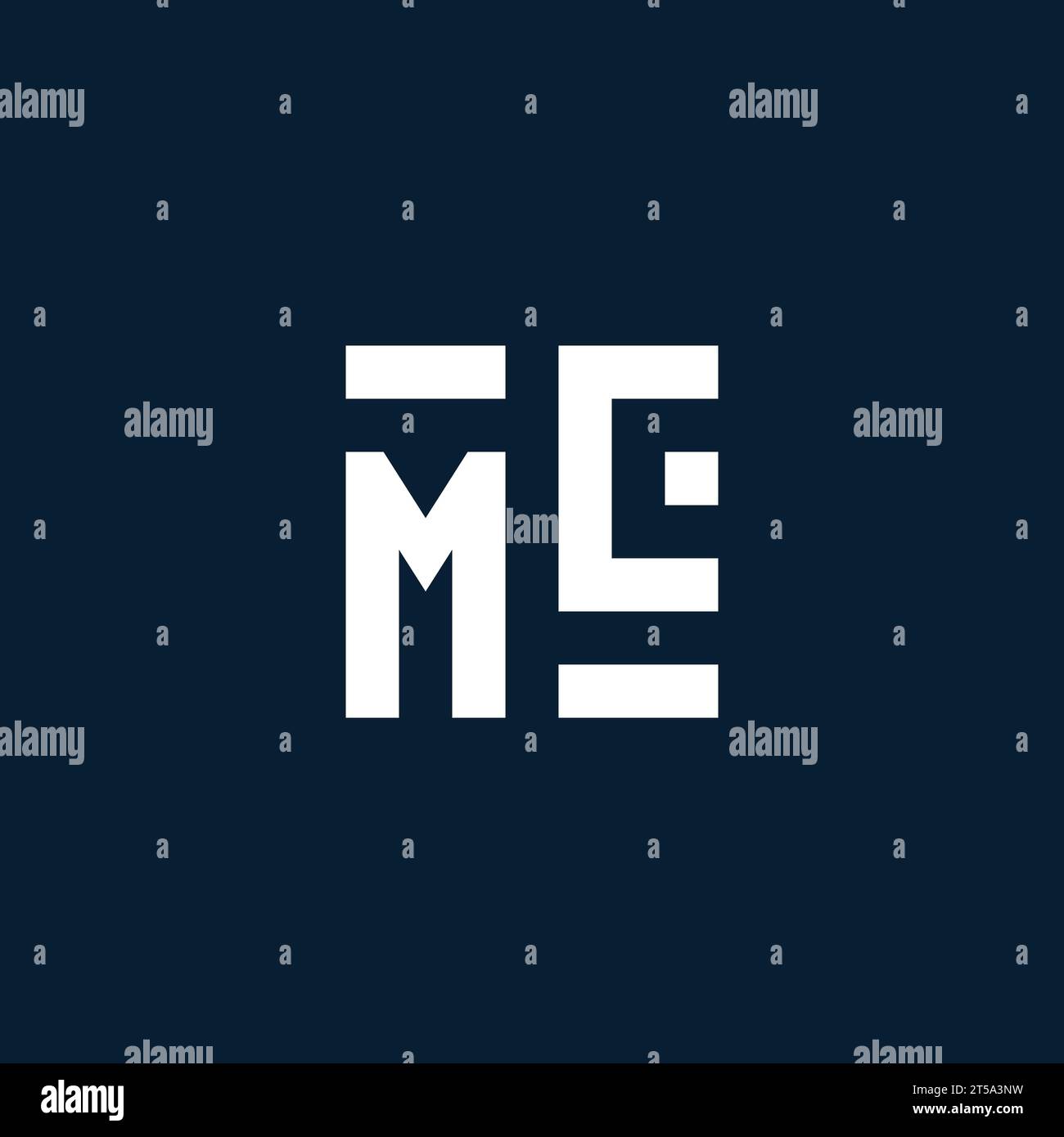 MC initial monogram logo with geometric style design ideas Stock Vector