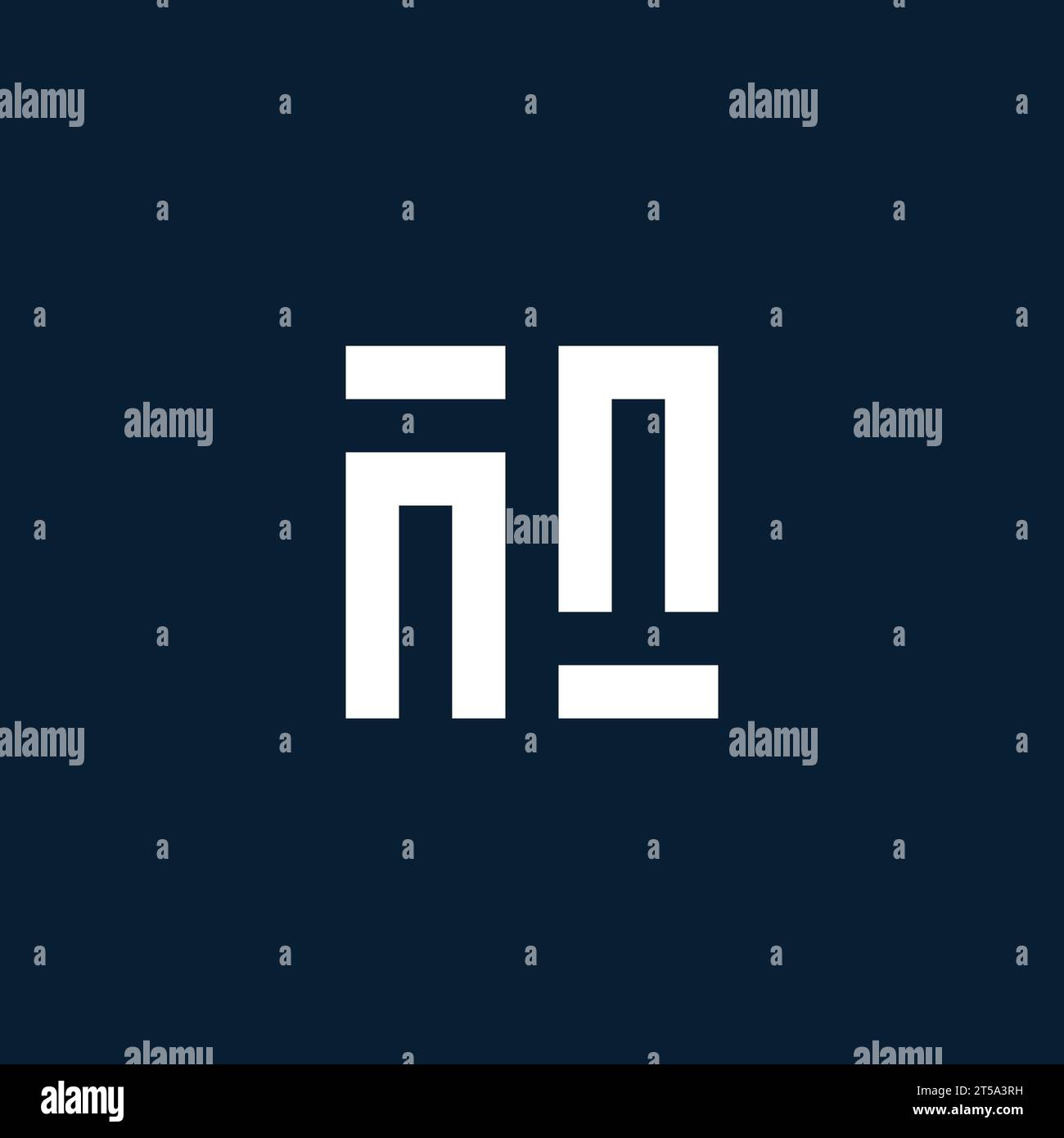NN initial monogram logo with geometric style design ideas Stock Vector