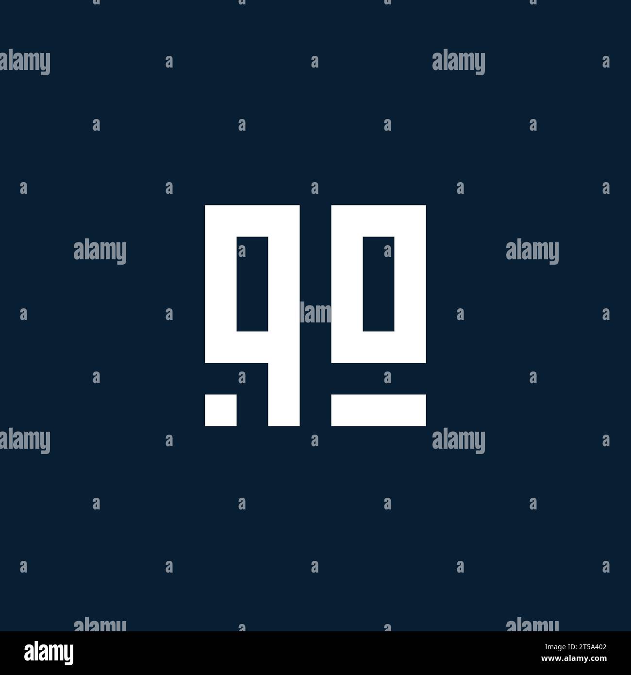 QO initial monogram logo with geometric style design ideas Stock Vector