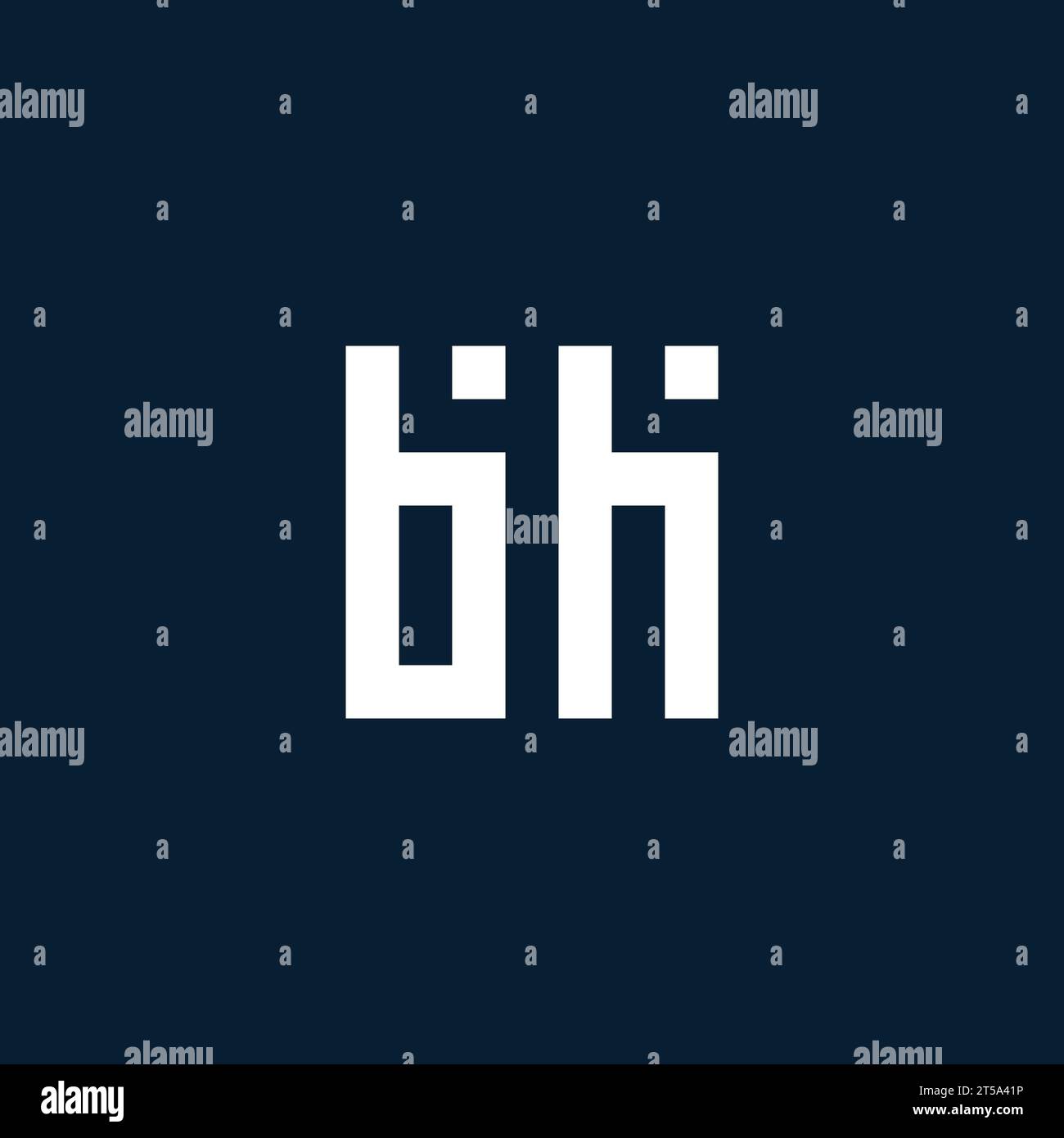 BH initial monogram logo with geometric style design ideas Stock Vector