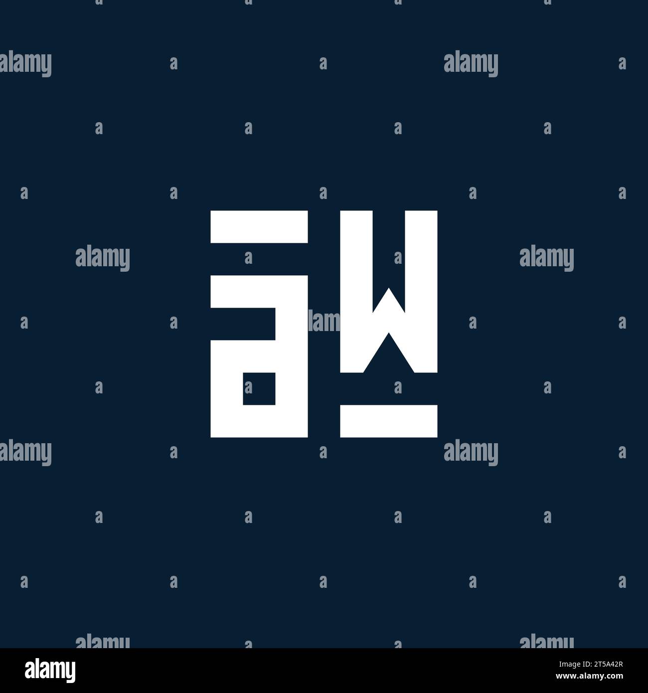AW initial monogram logo with geometric style design ideas Stock Vector