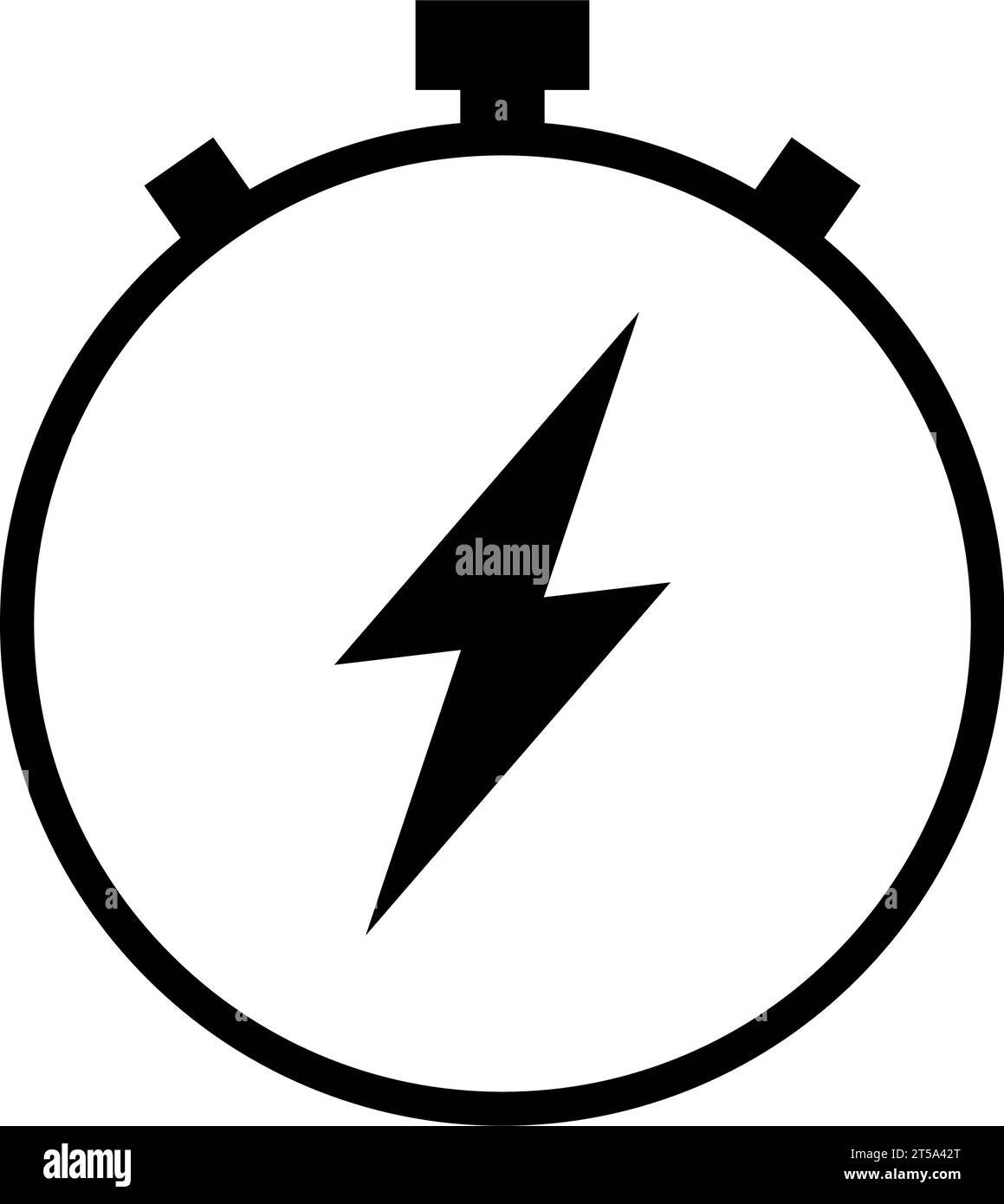 Rapid response timer with flash icon Stock Vector