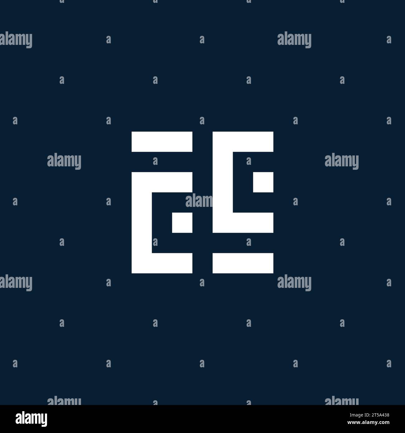CC initial monogram logo with geometric style design ideas Stock Vector