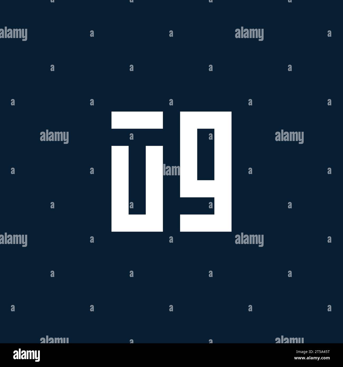 UG initial monogram logo with geometric style design ideas Stock Vector