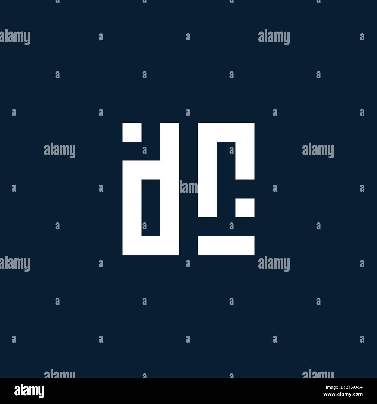 DR initial monogram logo with geometric style design ideas Stock Vector