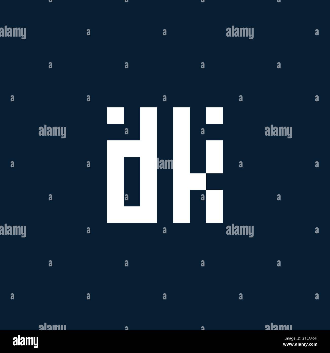 DK initial monogram logo with geometric style design ideas Stock Vector