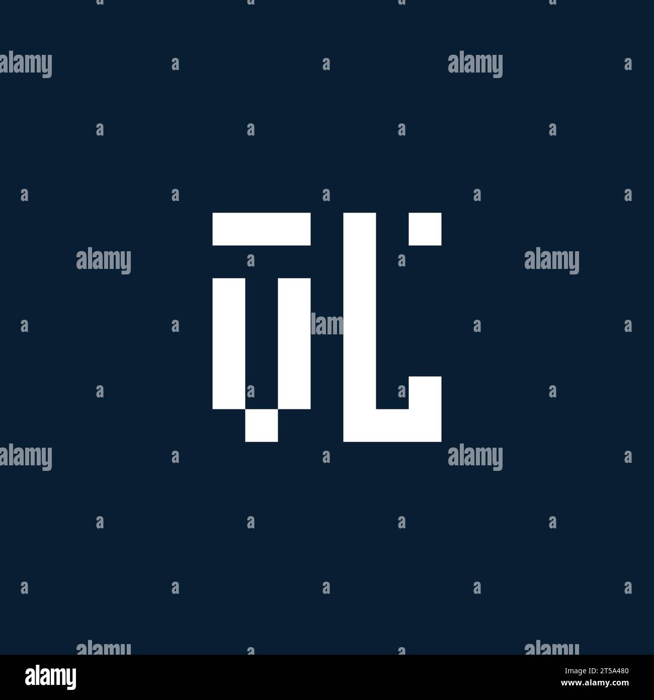 VL initial monogram logo with geometric style design ideas Stock Vector