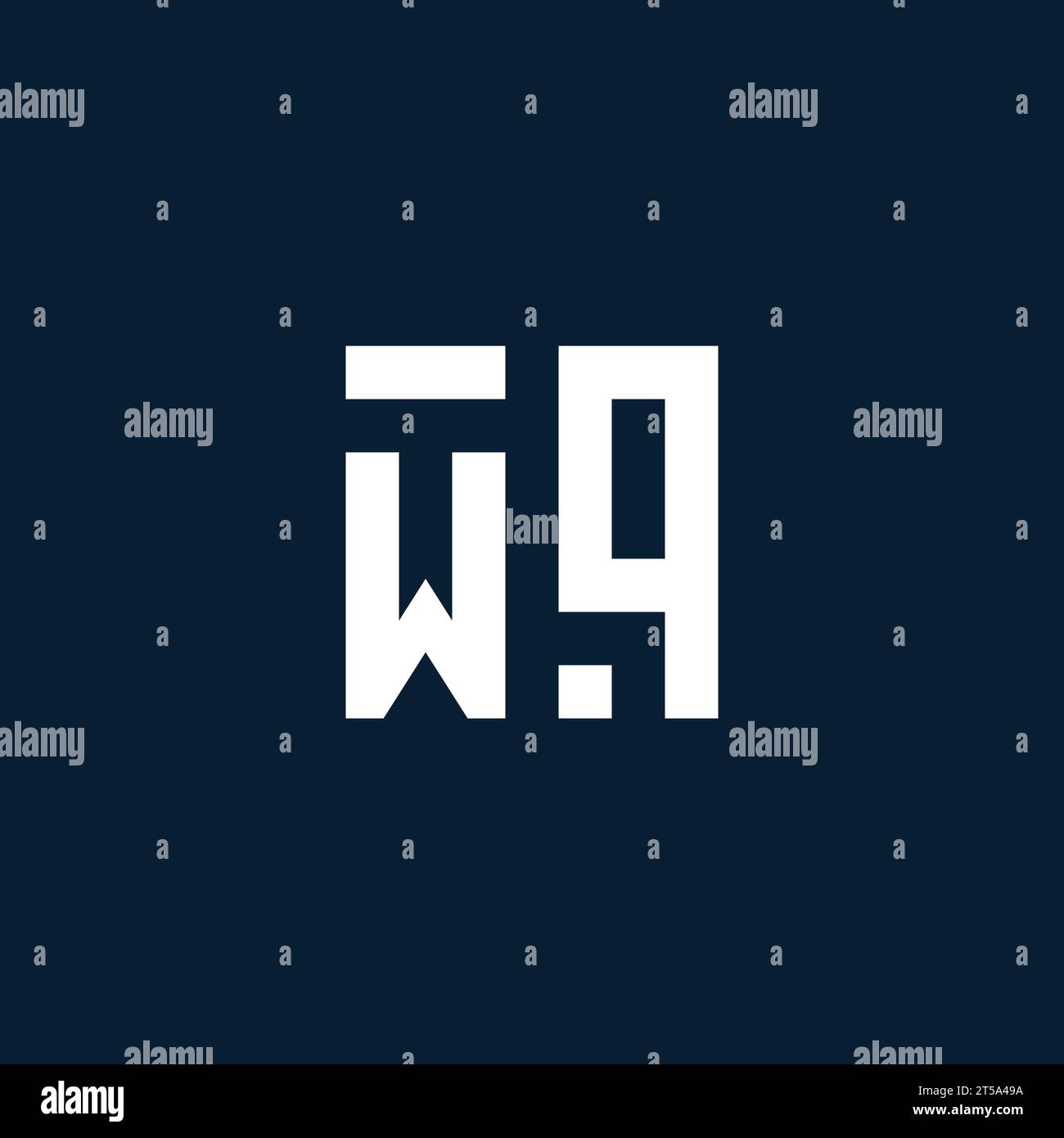 WQ initial monogram logo with geometric style design ideas Stock Vector ...