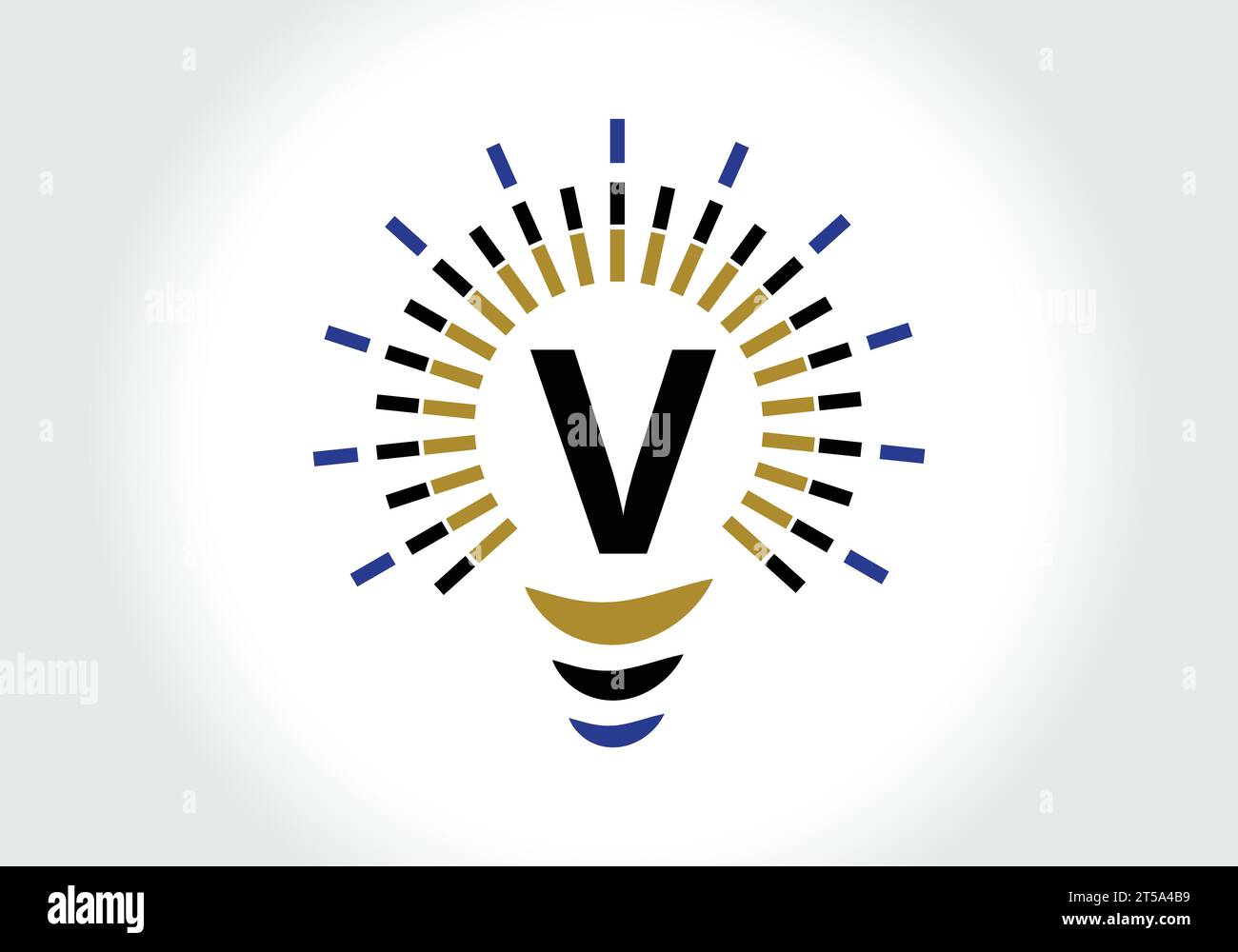 Letter V Electric Bulb Logo Design Vector Template. Light Bulb with ...