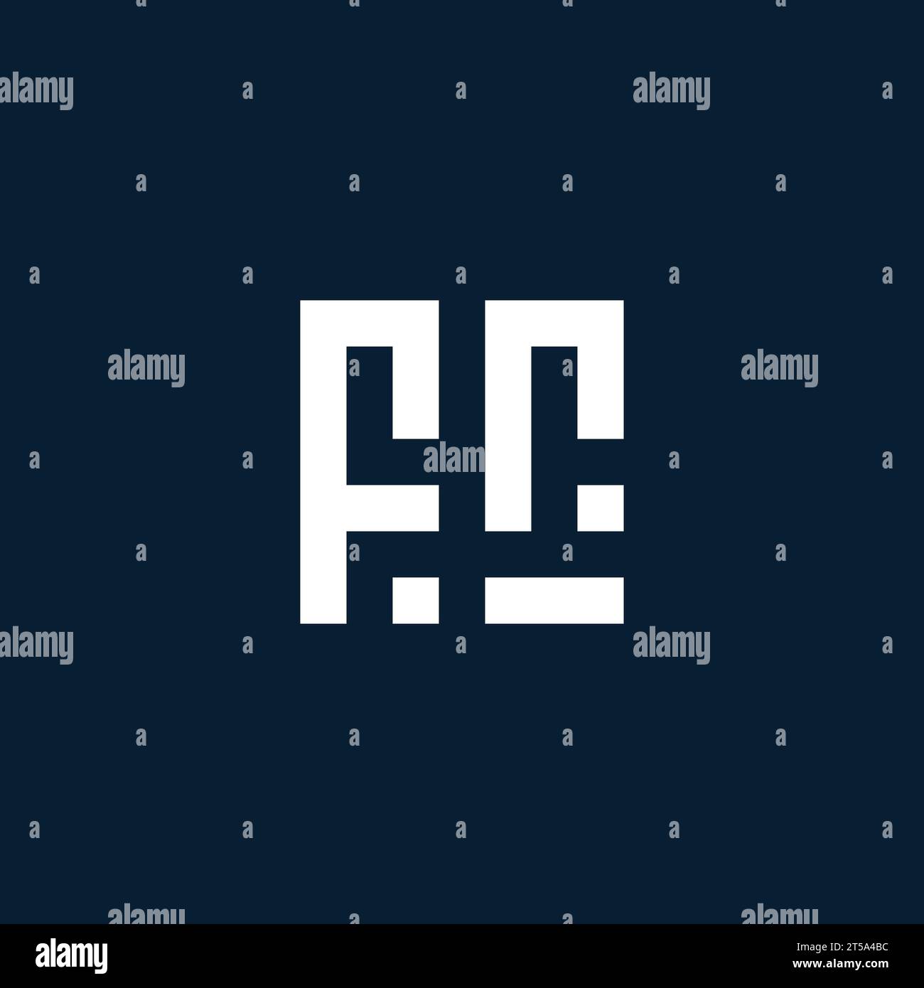 FR initial monogram logo with geometric style design ideas Stock Vector