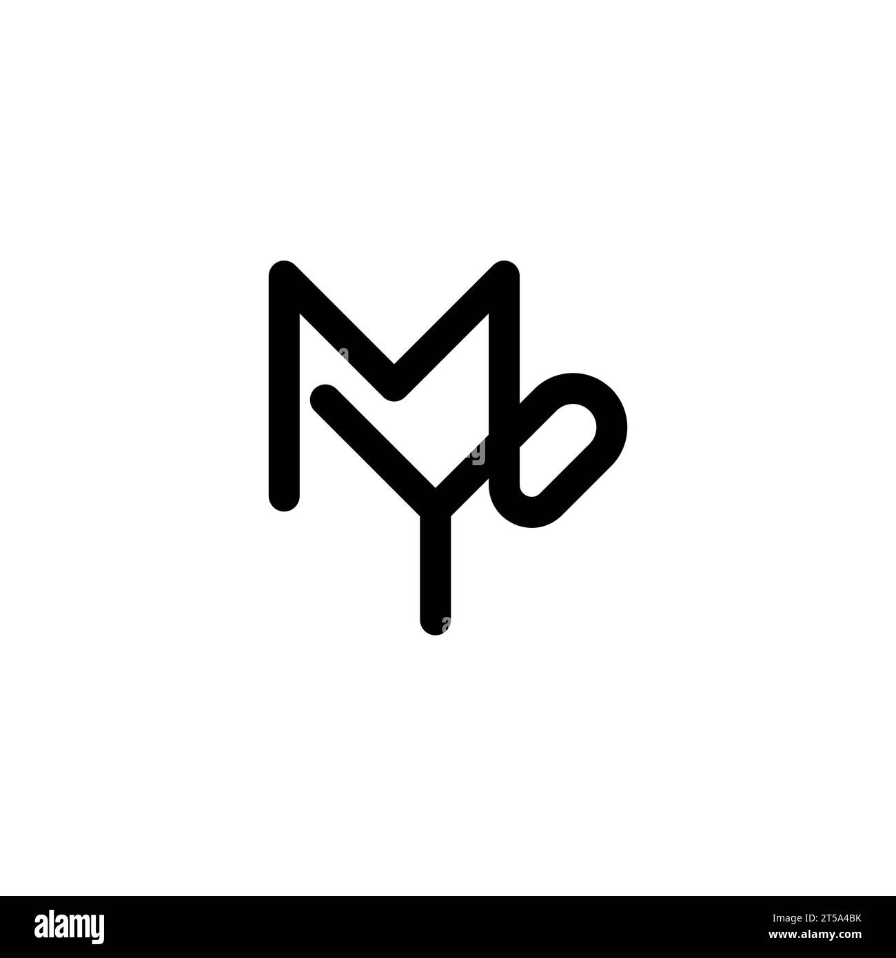My logo my monogram initial my logo letter my logo icon vector
