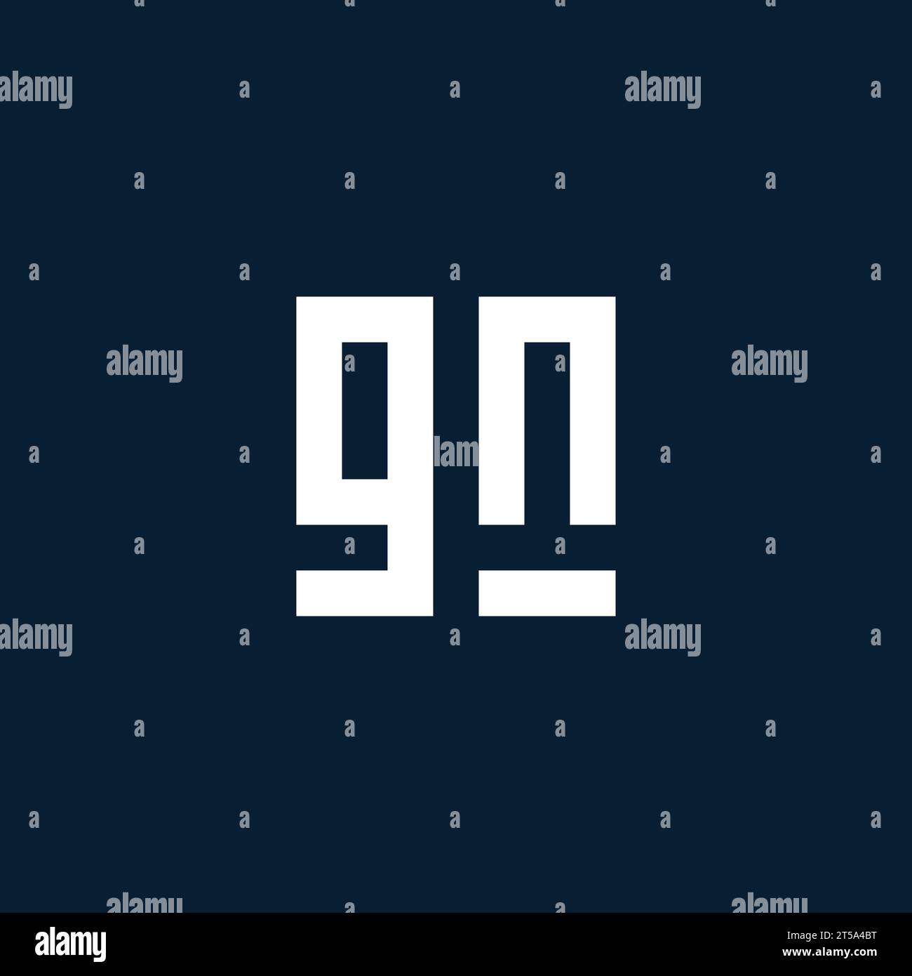 GN initial monogram logo with geometric style design ideas Stock Vector