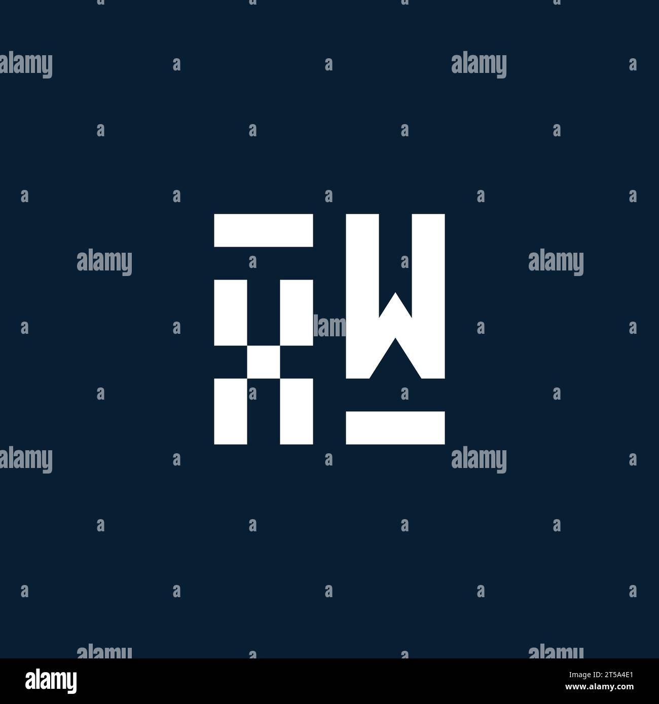 XW initial monogram logo with geometric style design ideas Stock Vector
