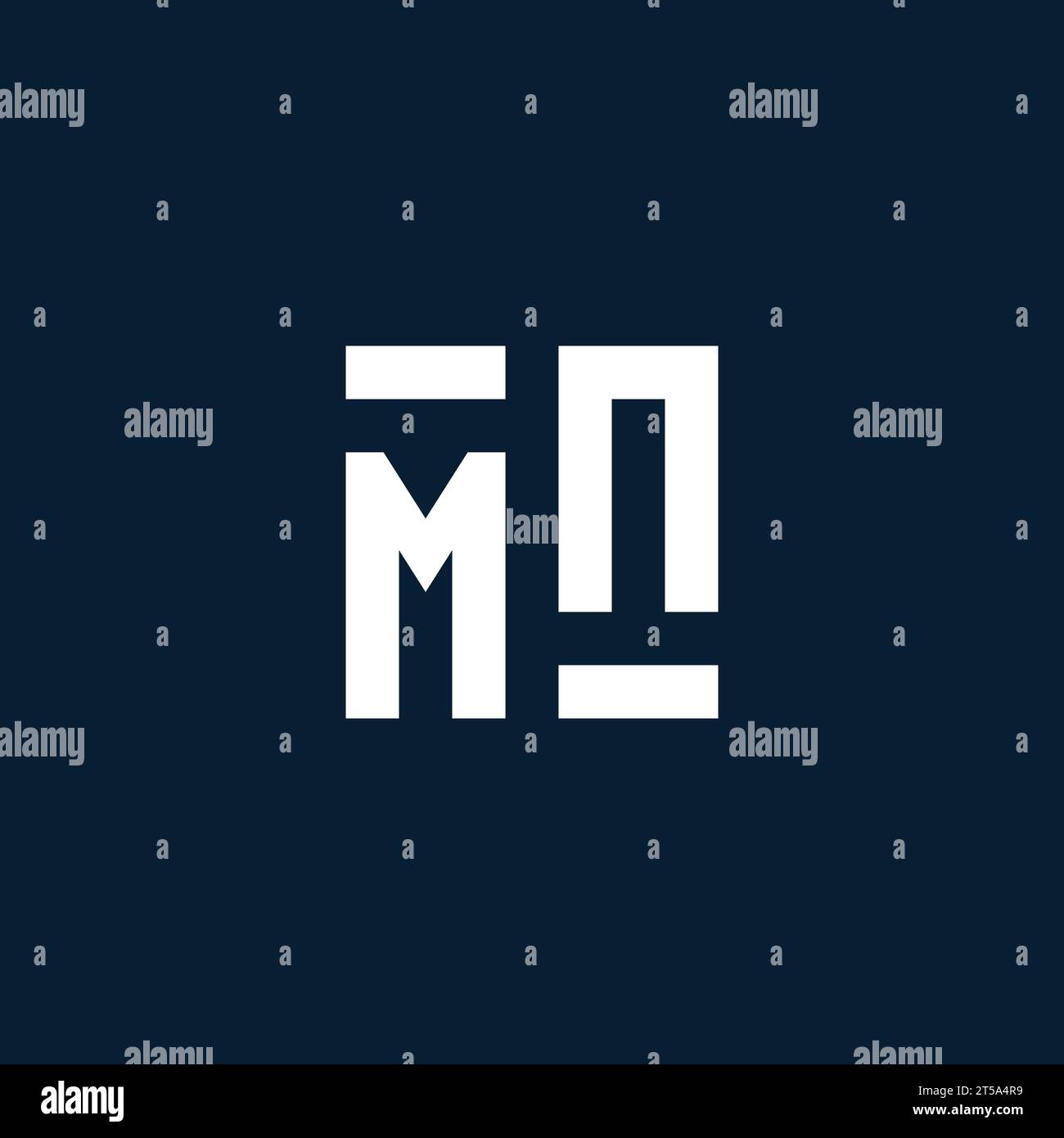Mn minimal logo design Stock Vector Images - Alamy