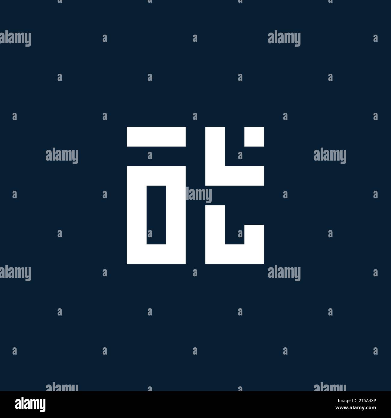 OT initial monogram logo with geometric style design ideas Stock Vector