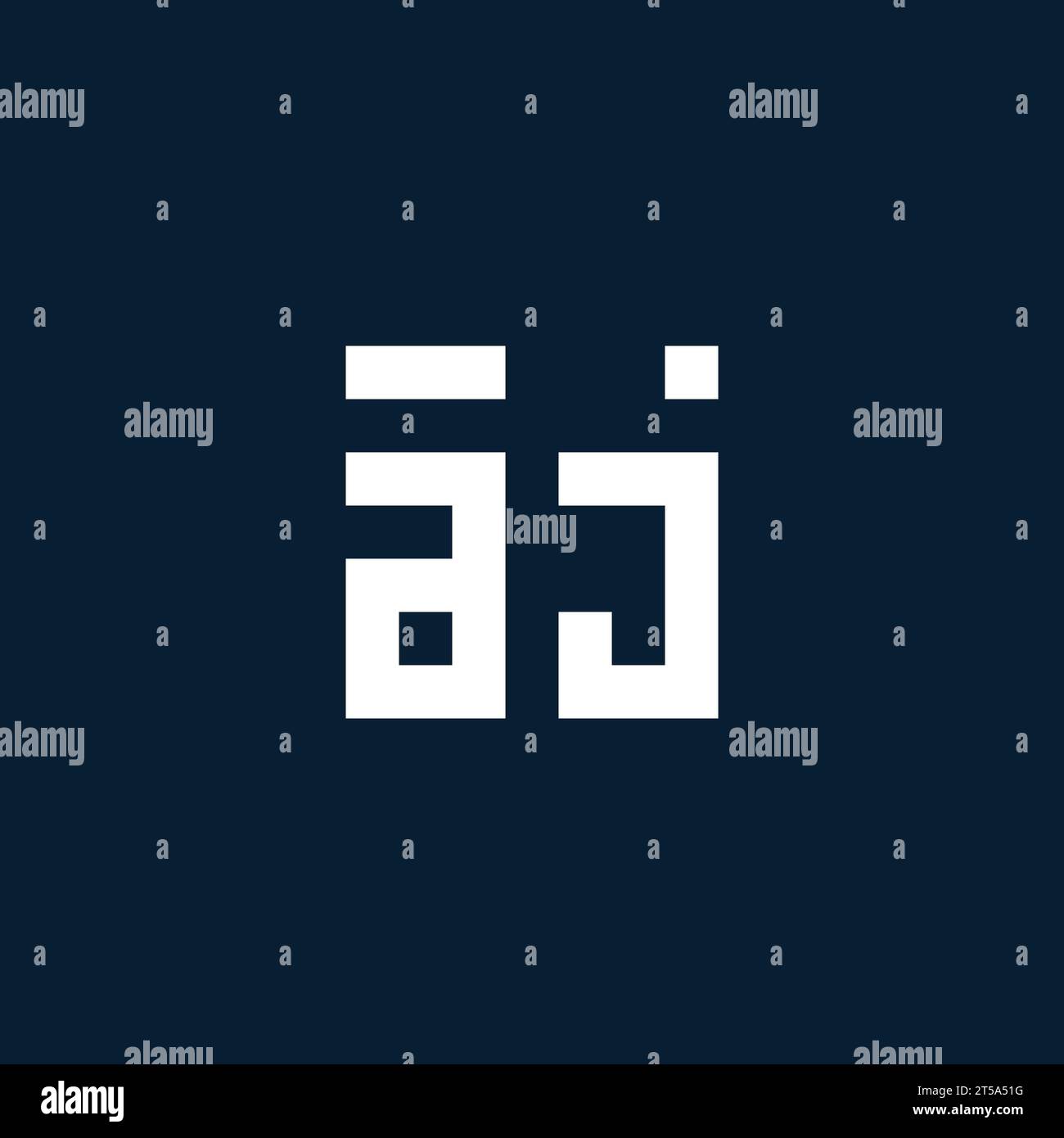 AJ initial monogram logo with geometric style design ideas Stock Vector