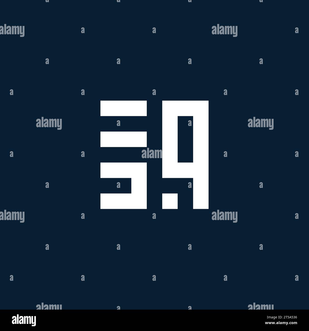 SQ initial monogram logo with geometric style design ideas Stock Vector