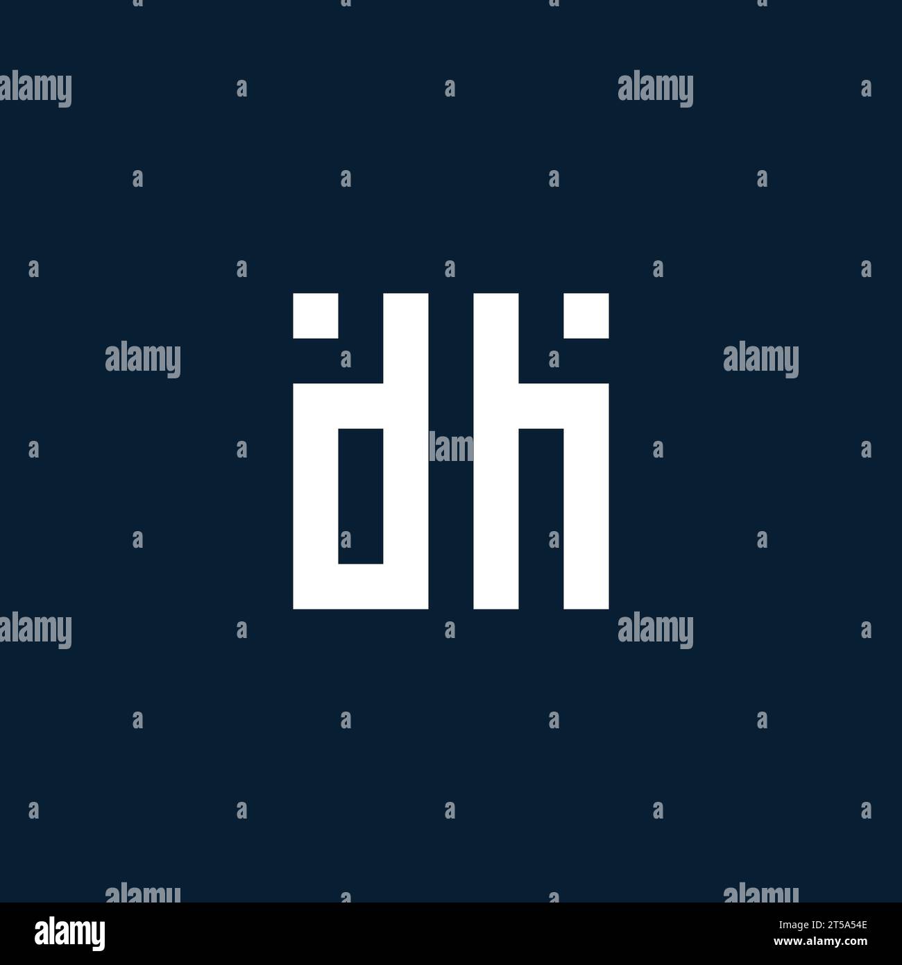 DH initial monogram logo with geometric style design ideas Stock Vector