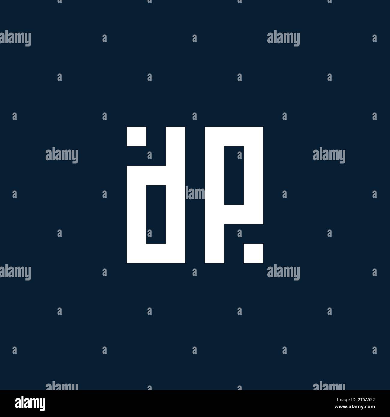 DP initial monogram logo with geometric style design ideas Stock Vector