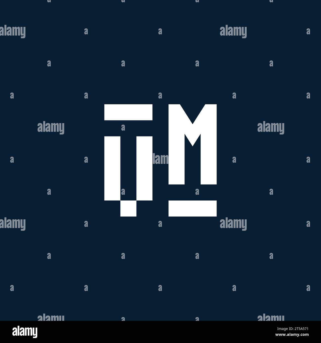 VM initial monogram logo with geometric style design ideas Stock Vector