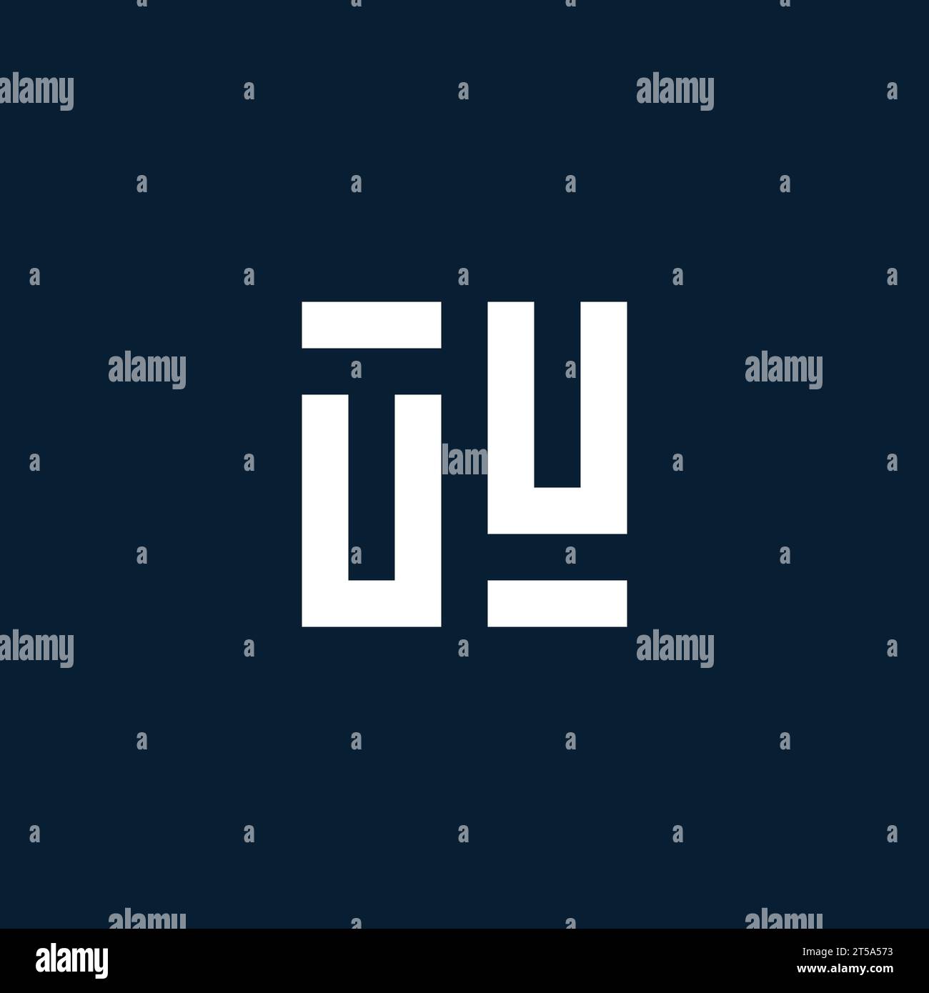 UU initial monogram logo with geometric style design ideas Stock Vector
