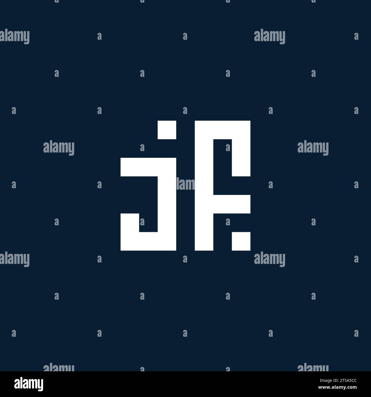 JF initial monogram logo with geometric style design ideas Stock Vector