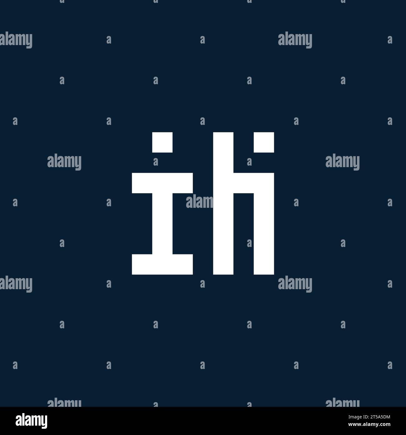 IH initial monogram logo with geometric style design ideas Stock Vector