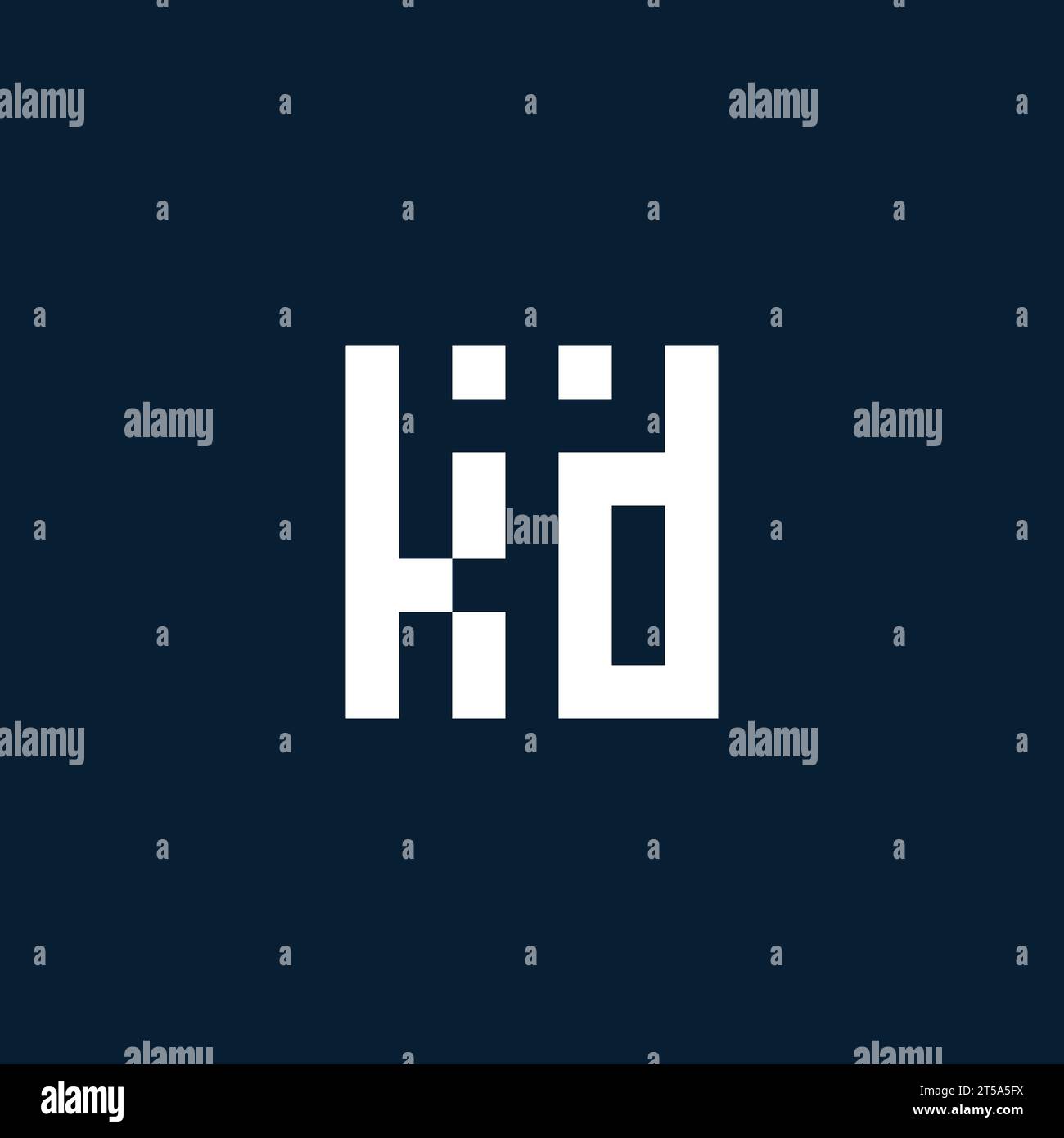 KD initial monogram logo with geometric style design ideas Stock Vector