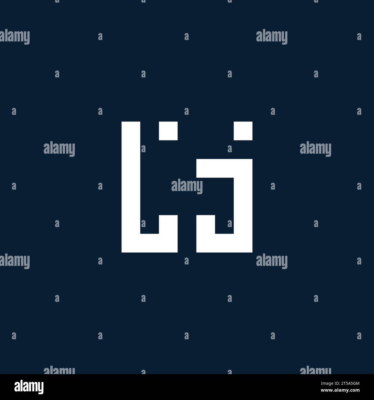 LJ initial monogram logo with geometric style design ideas Stock Vector