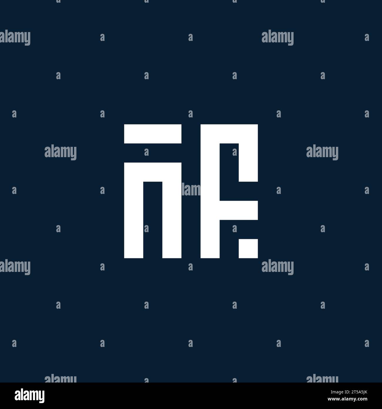 NF initial monogram logo with geometric style design ideas Stock Vector