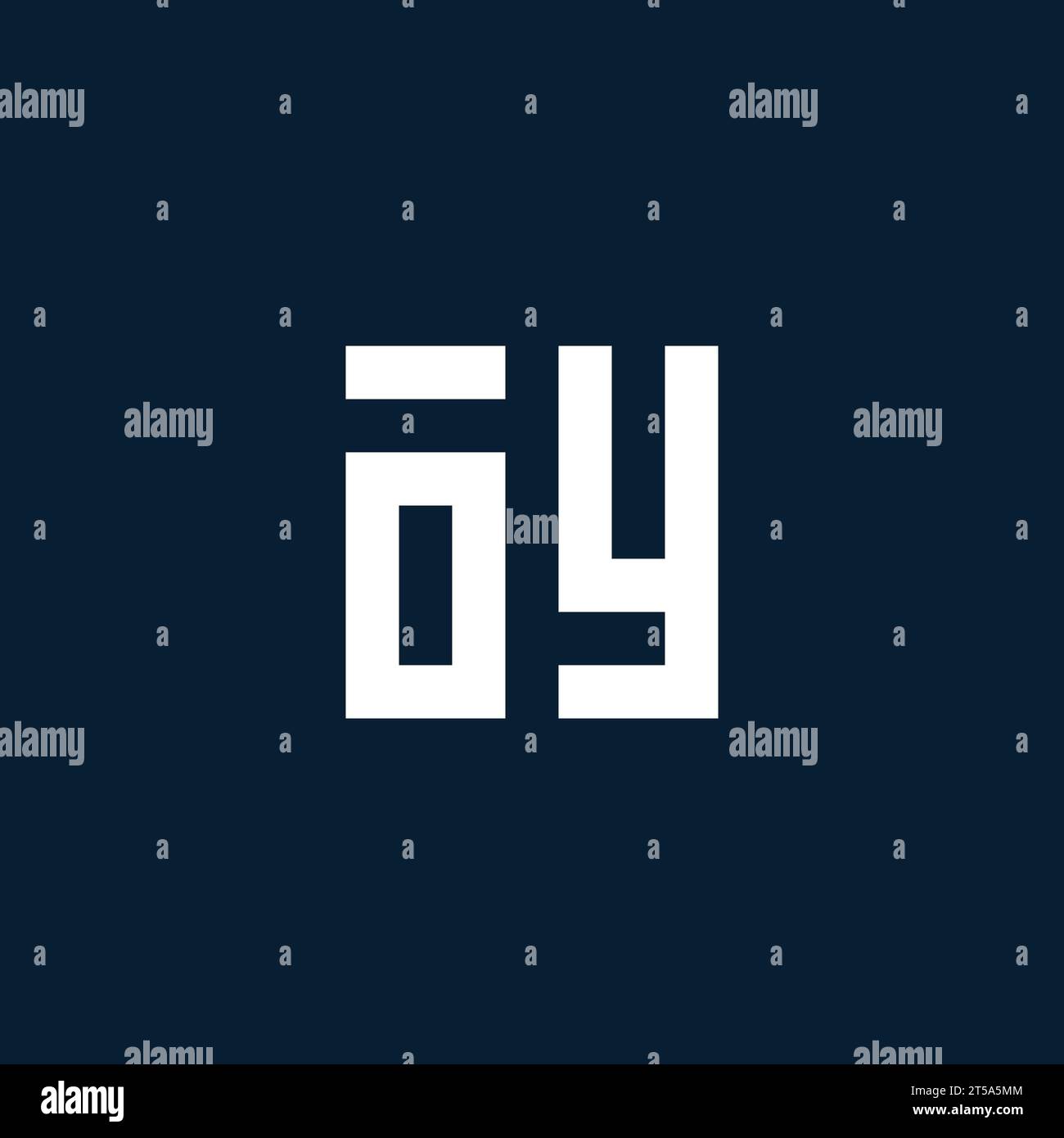 OY initial monogram logo with geometric style design ideas Stock Vector