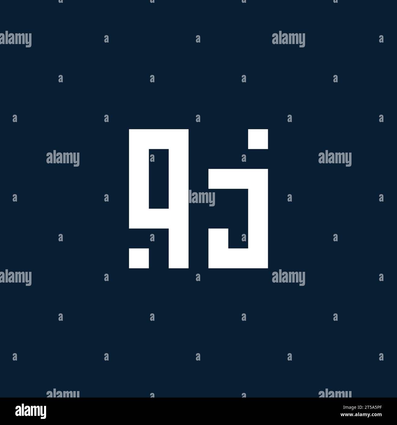 QJ initial monogram logo with geometric style design ideas Stock Vector