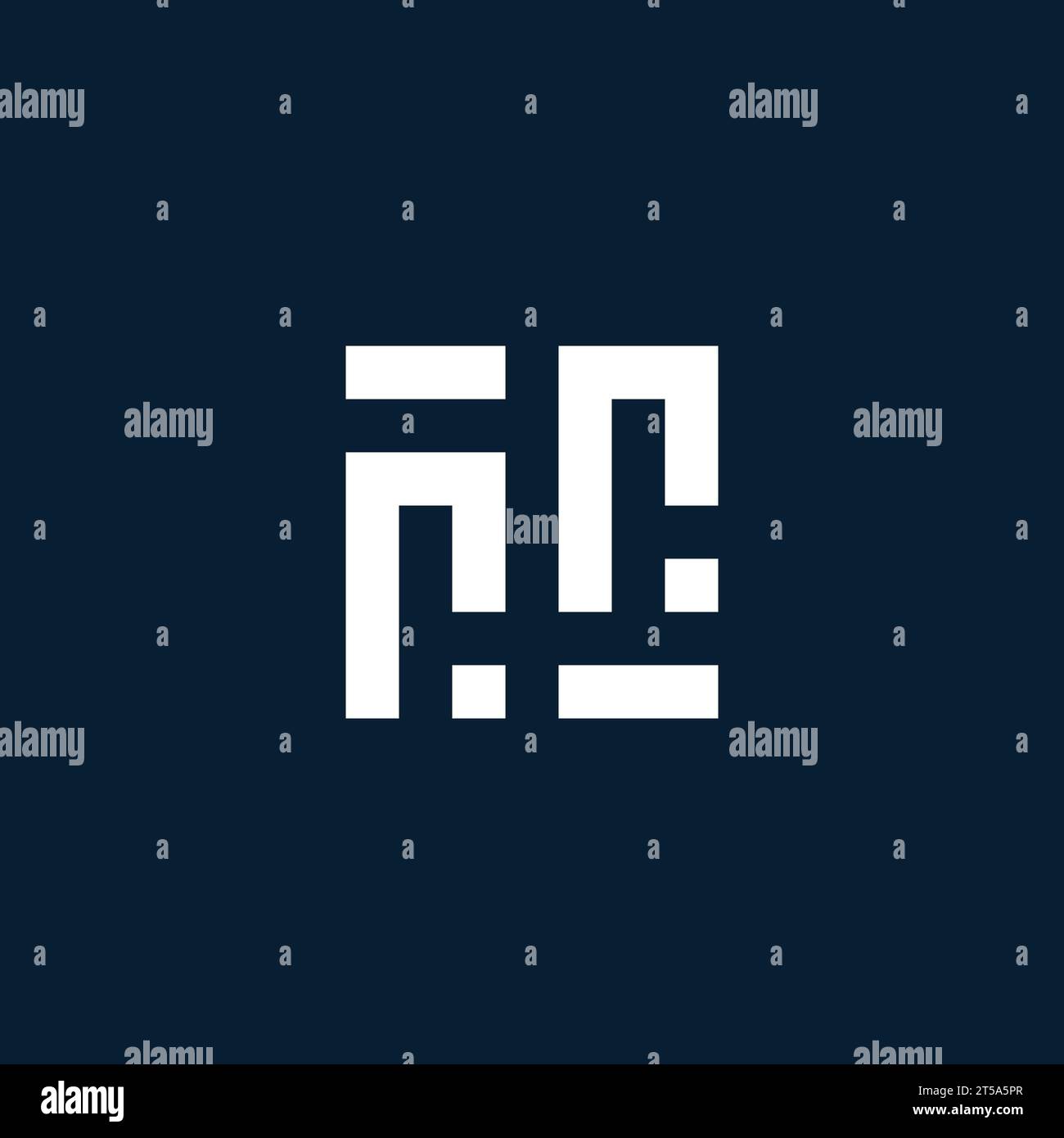 RR initial monogram logo with geometric style design ideas Stock Vector