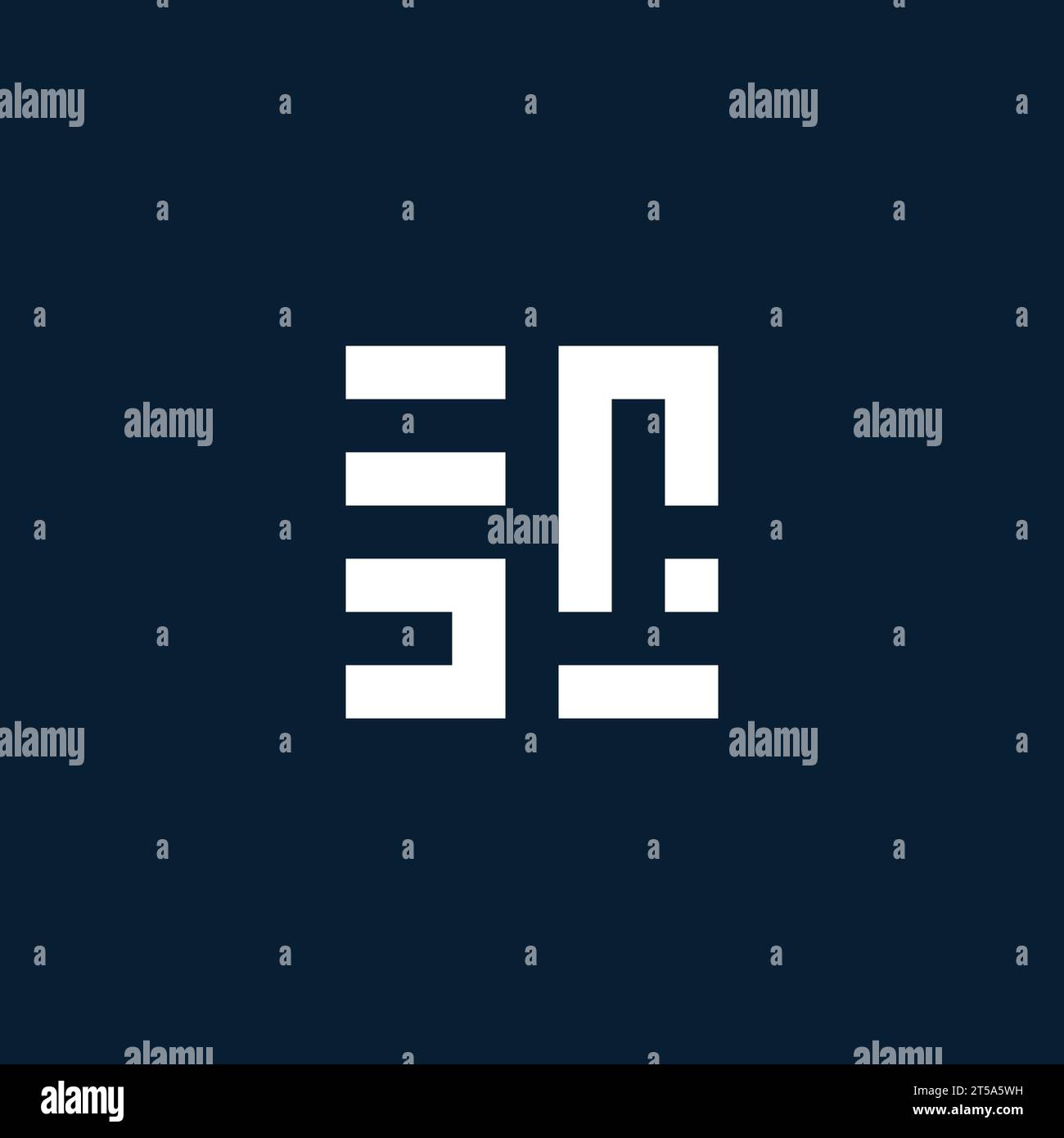SR initial monogram logo with geometric style design ideas Stock Vector