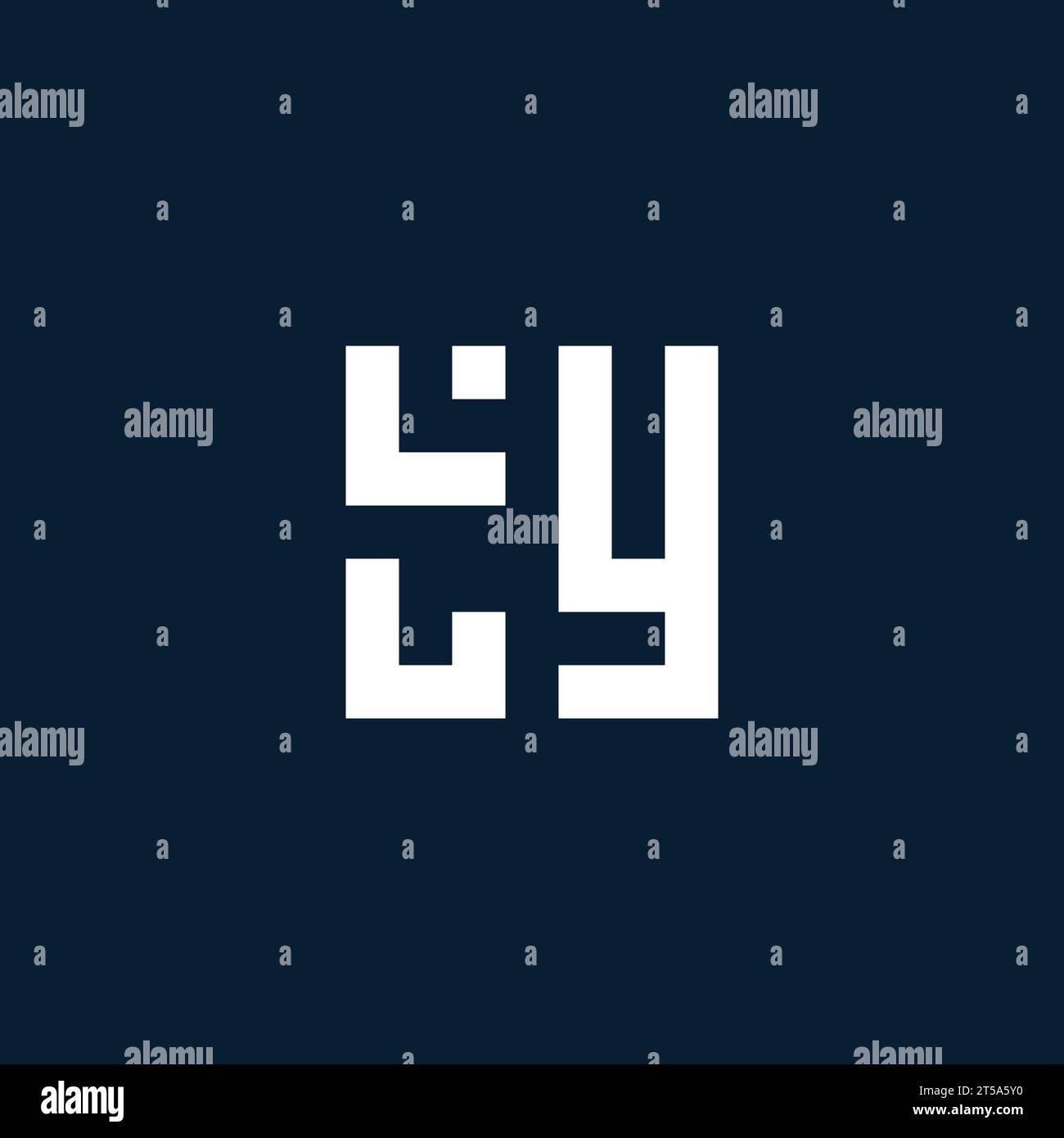 TY initial monogram logo with geometric style design ideas Stock Vector