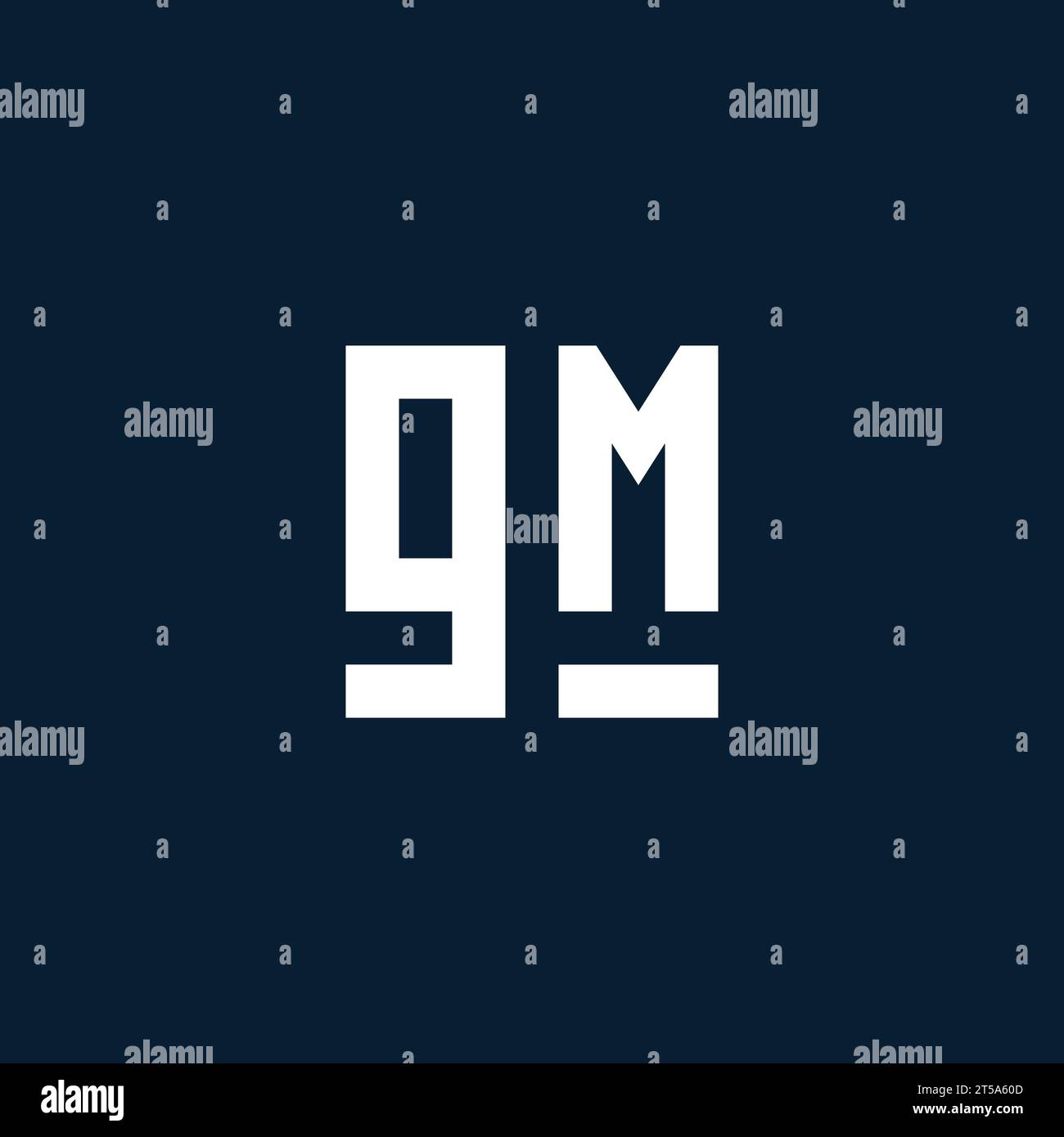 GM initial monogram logo with geometric style design ideas Stock Vector
