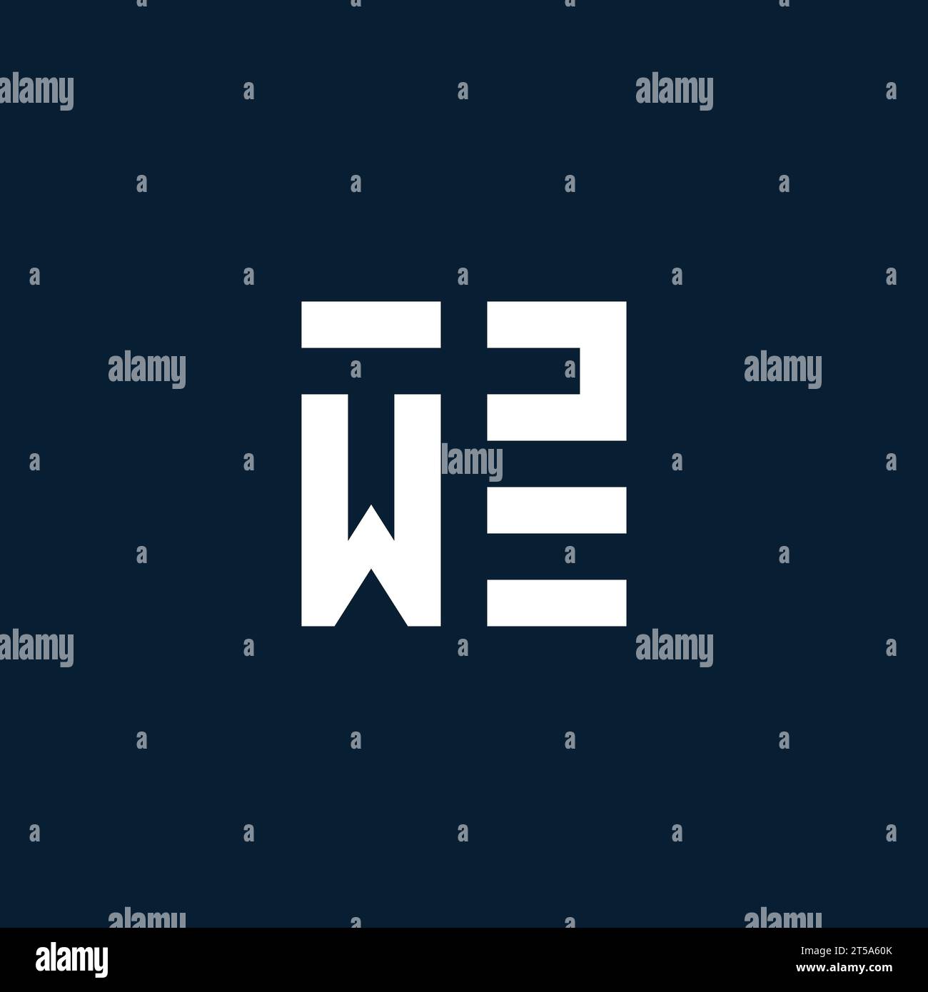 WZ initial monogram logo with geometric style design ideas Stock Vector