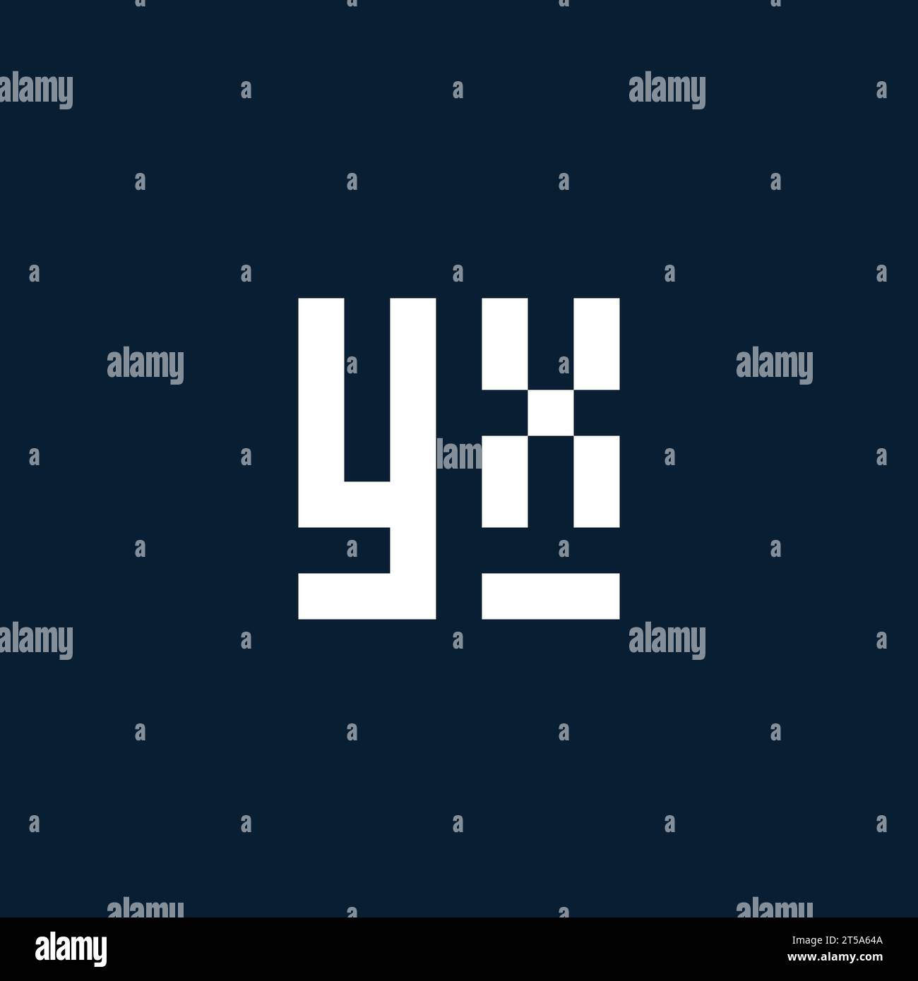 YX initial monogram logo with geometric style design ideas Stock Vector