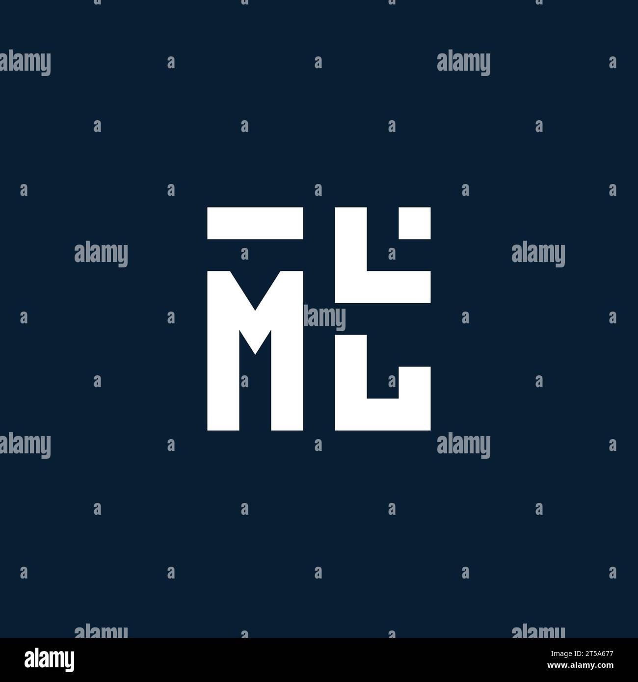 MT initial monogram logo with geometric style design ideas Stock Vector