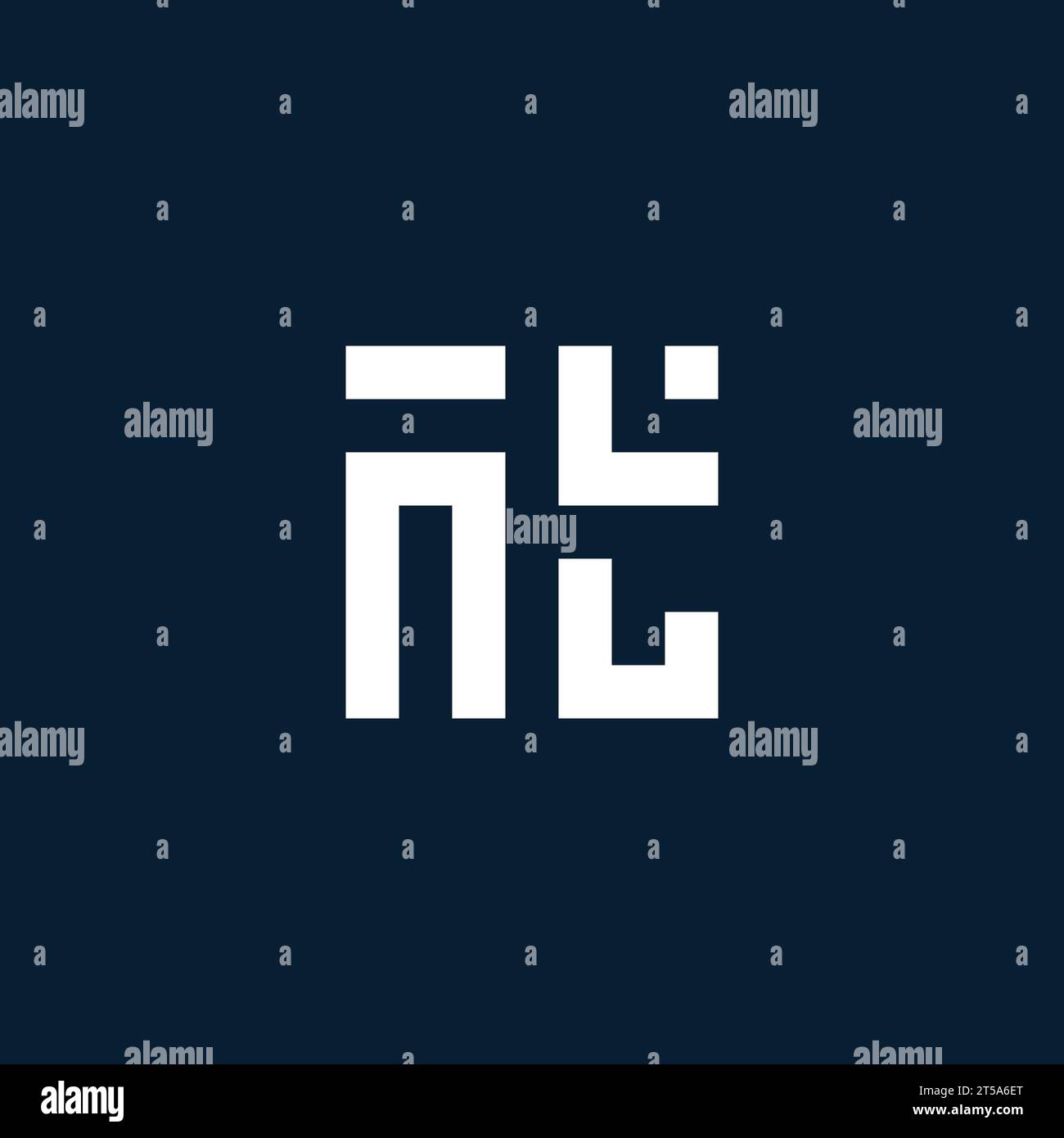 NT initial monogram logo with geometric style design ideas Stock Vector
