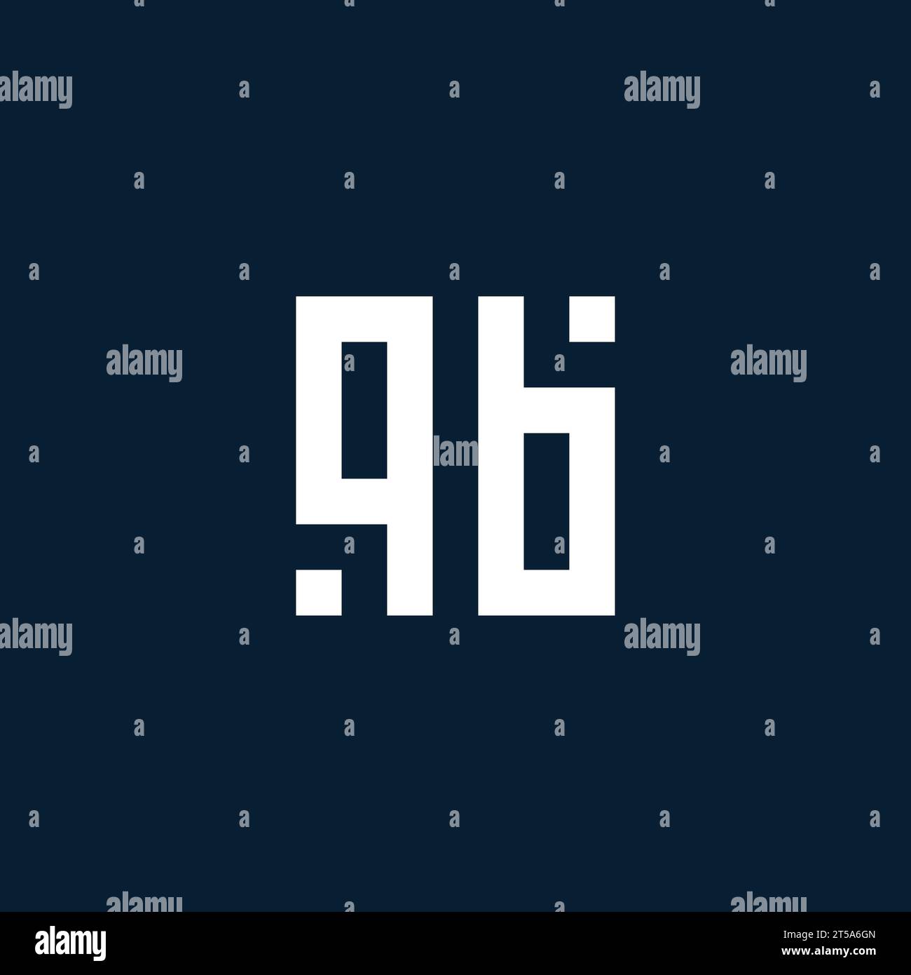 QB initial monogram logo with geometric style design ideas Stock Vector