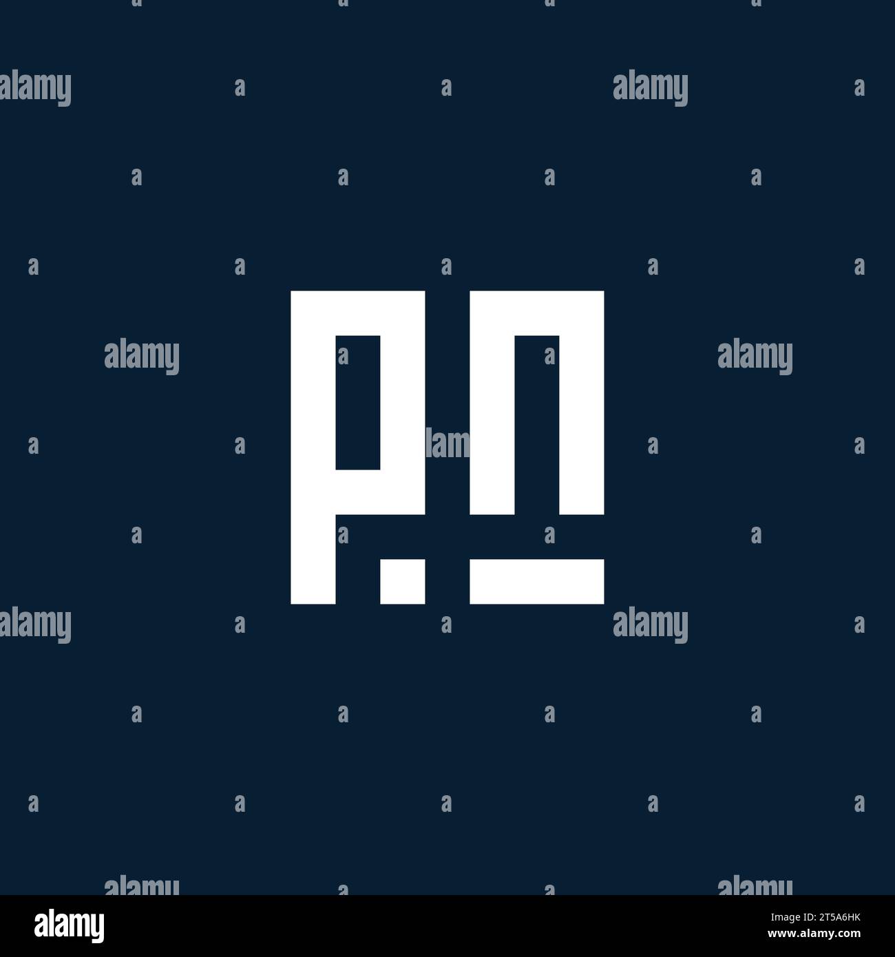 PN initial monogram logo with geometric style design ideas Stock Vector