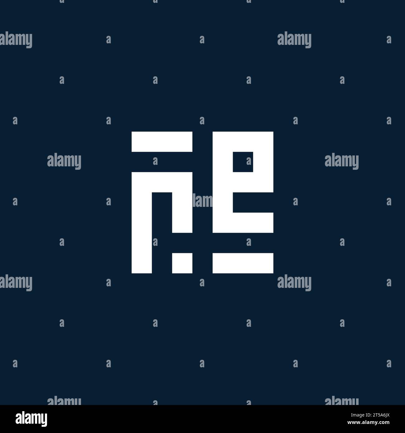 RE initial monogram logo with geometric style design ideas Stock Vector
