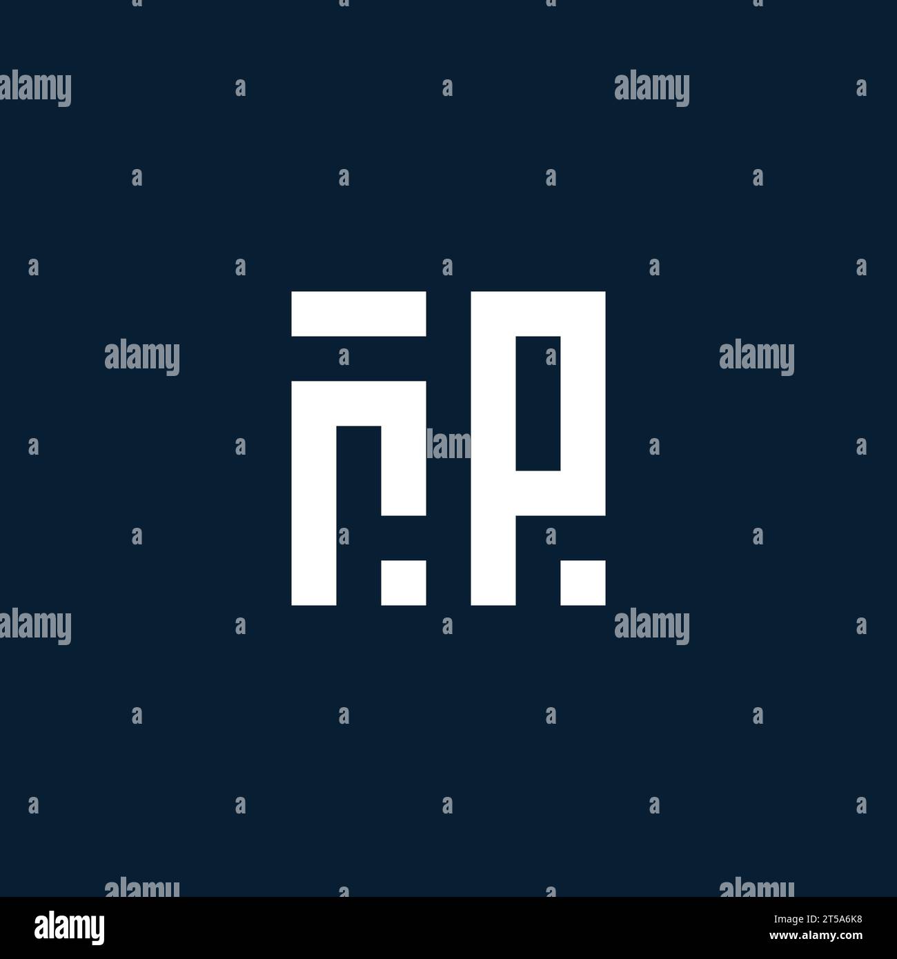 RP initial monogram logo with geometric style design ideas Stock Vector
