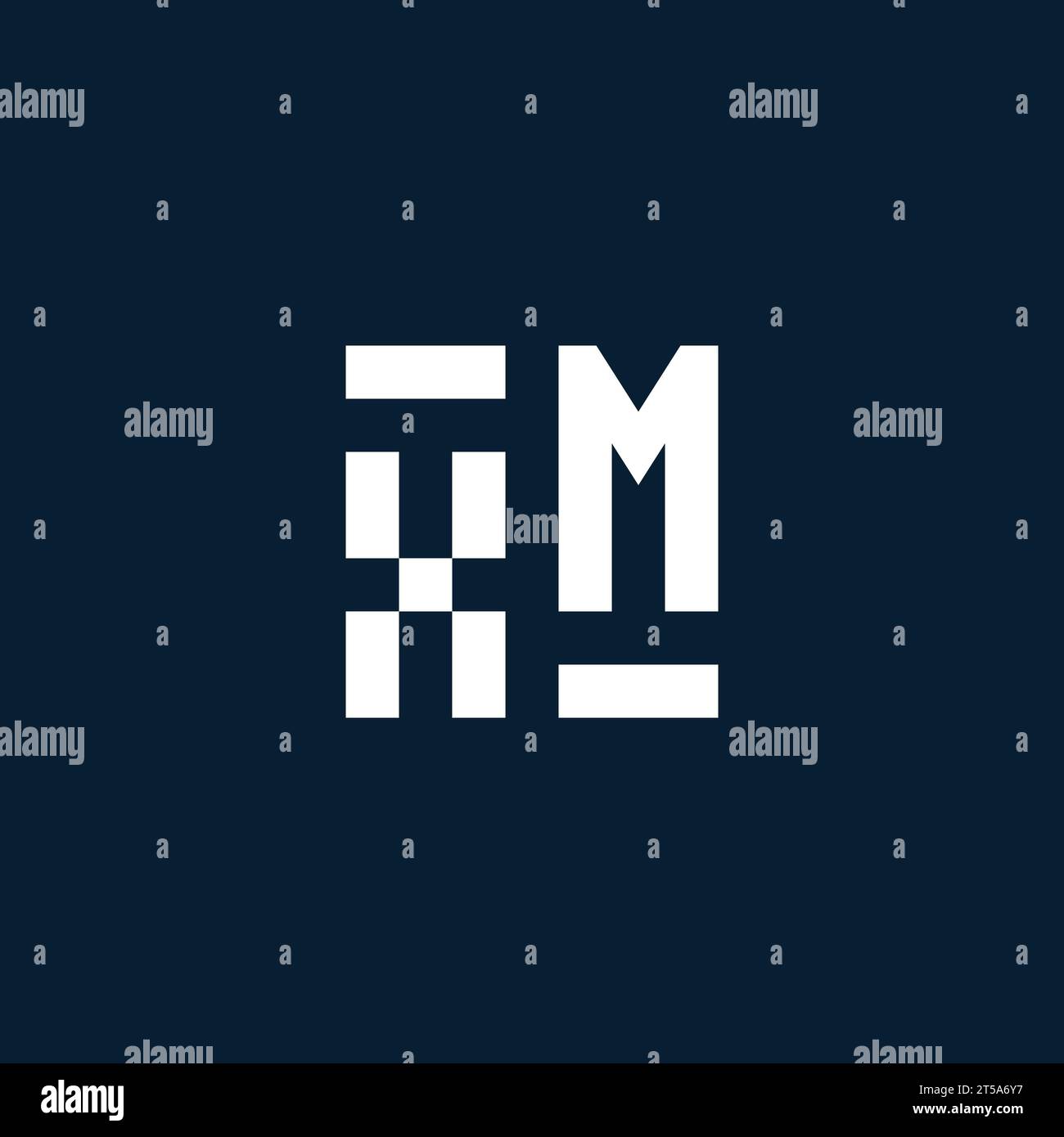 XM initial monogram logo with geometric style design ideas Stock Vector