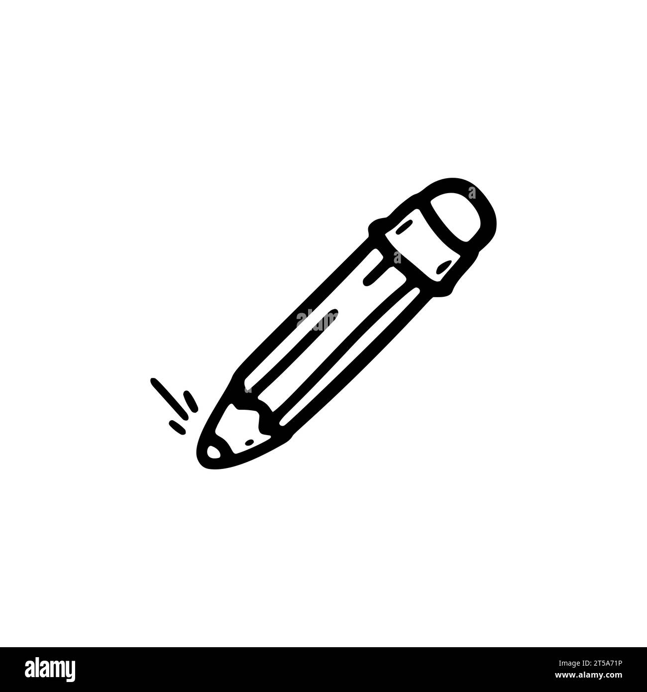 Doodle pencil icon. Hand drawn vector illustration Stock Vector