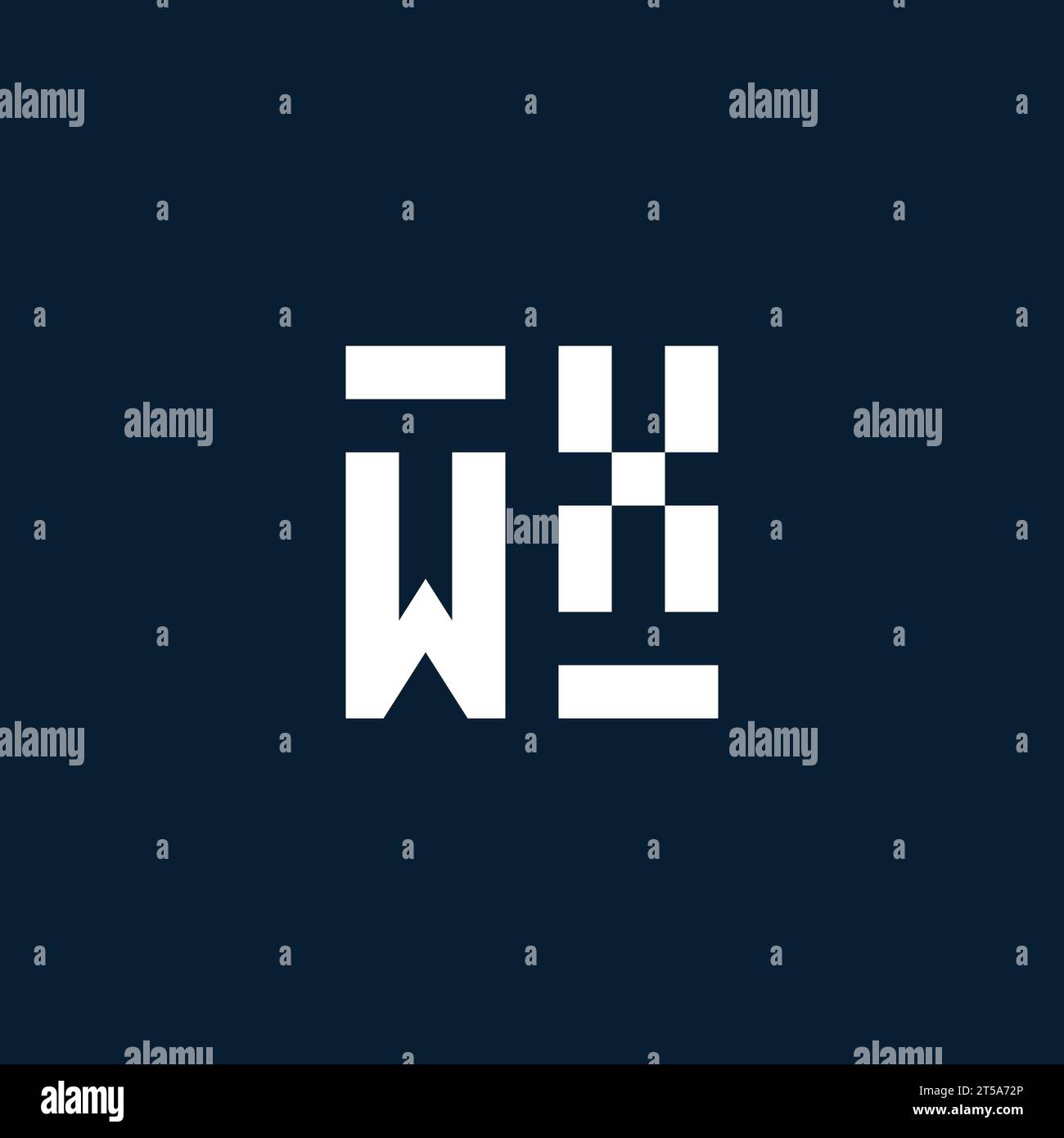 WX initial monogram logo with geometric style design ideas Stock Vector