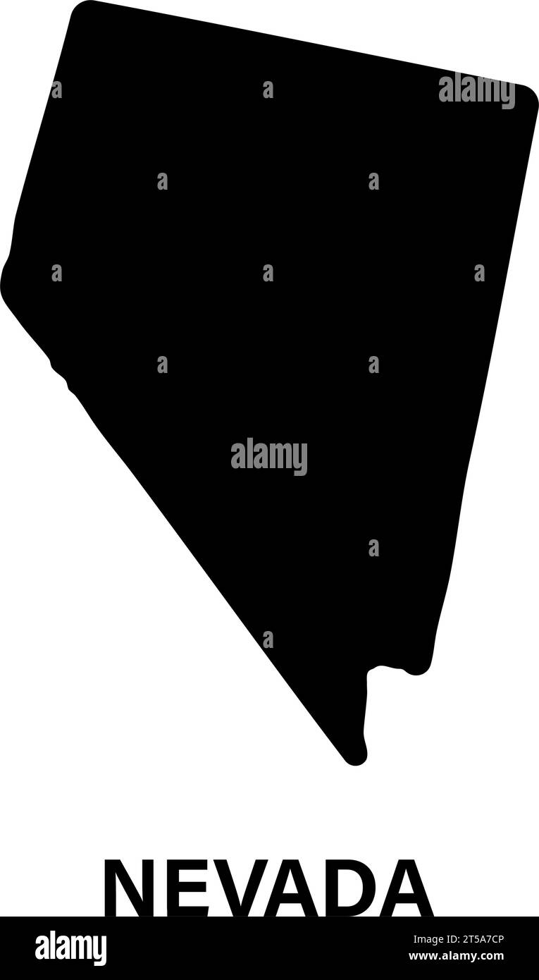 Nevada state map silhouette icon Stock Vector Image & Art - Alamy